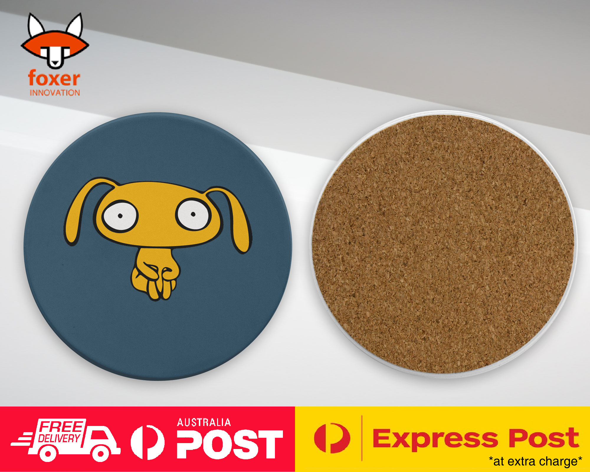 COASTER COFFEE DRINKING MAT|MINIMALIST BUNNY RABBITS 3