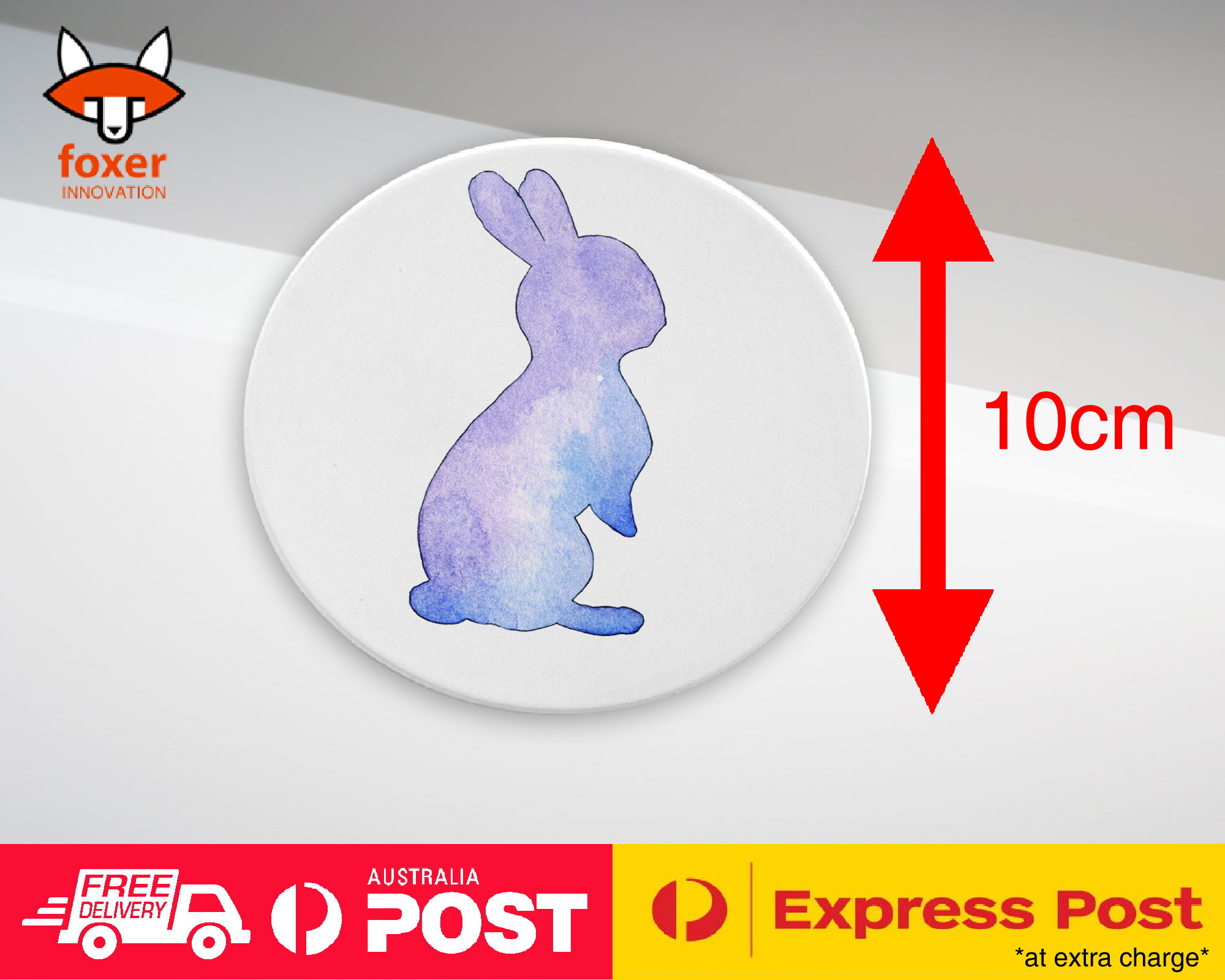 COASTER COFFEE DRINKING MAT|WATERCOLOR BUNNY RABBIT