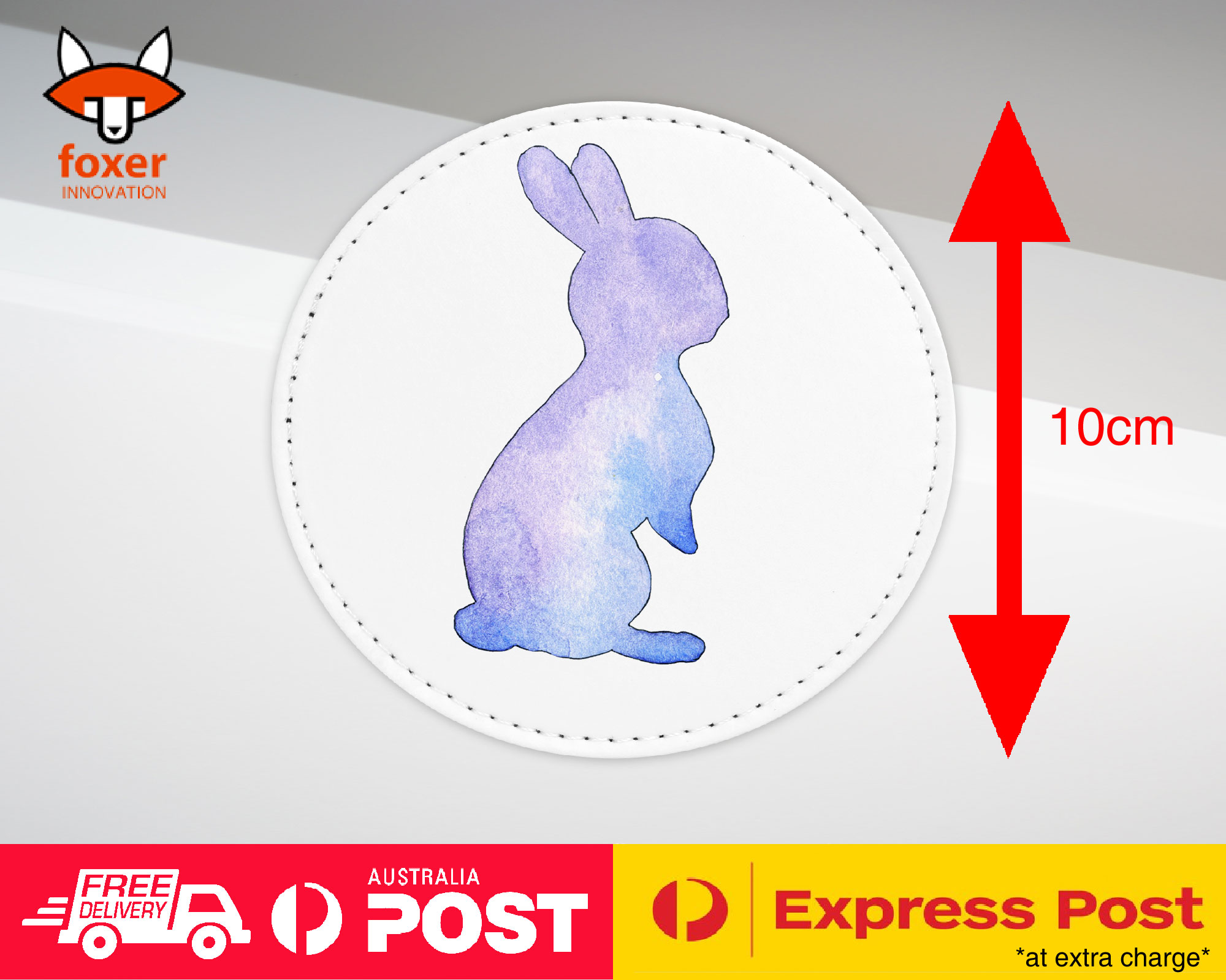 COASTER COFFEE DRINKING MAT|WATERCOLOR BUNNY RABBIT