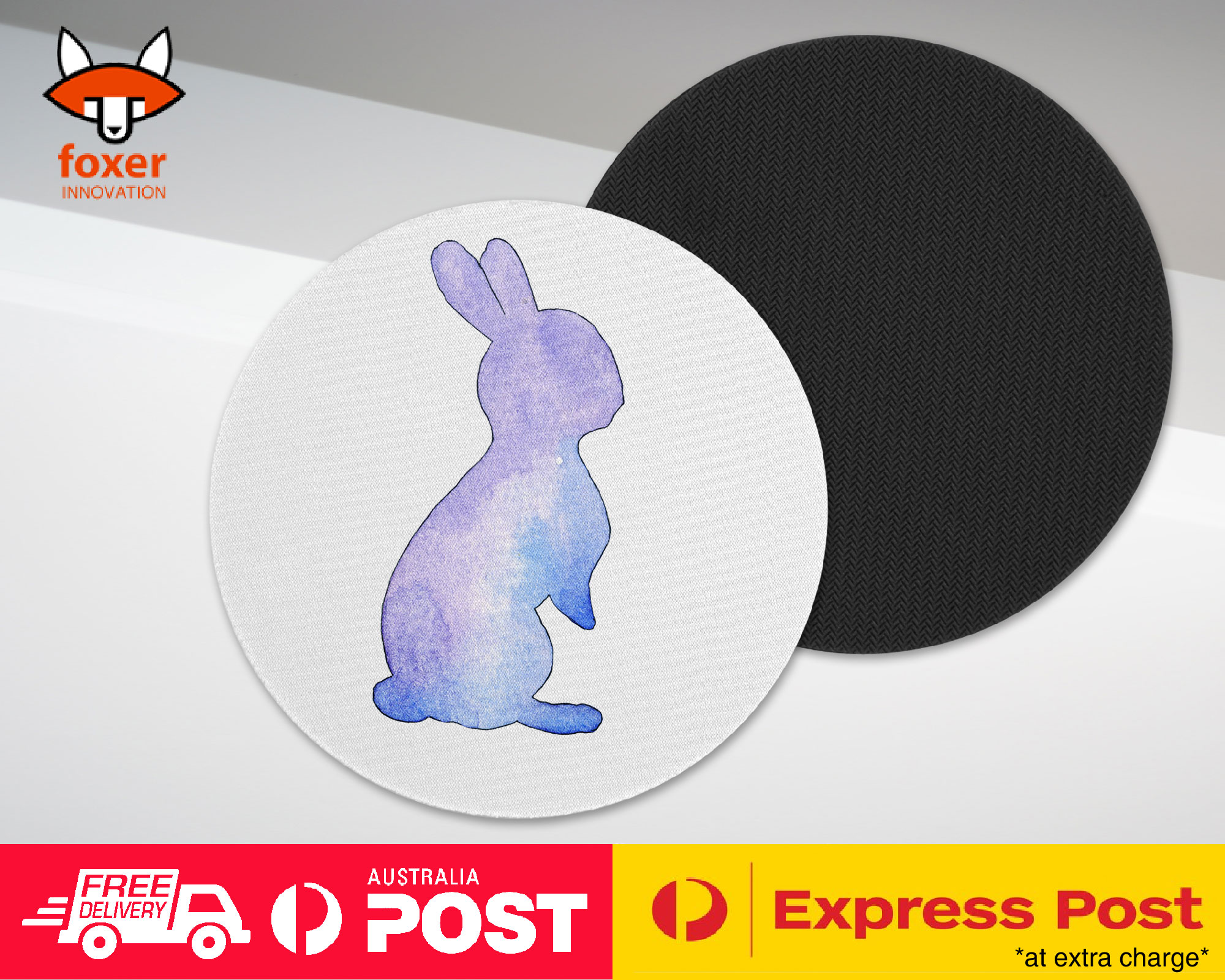 COASTER COFFEE DRINKING MAT|WATERCOLOR BUNNY RABBIT