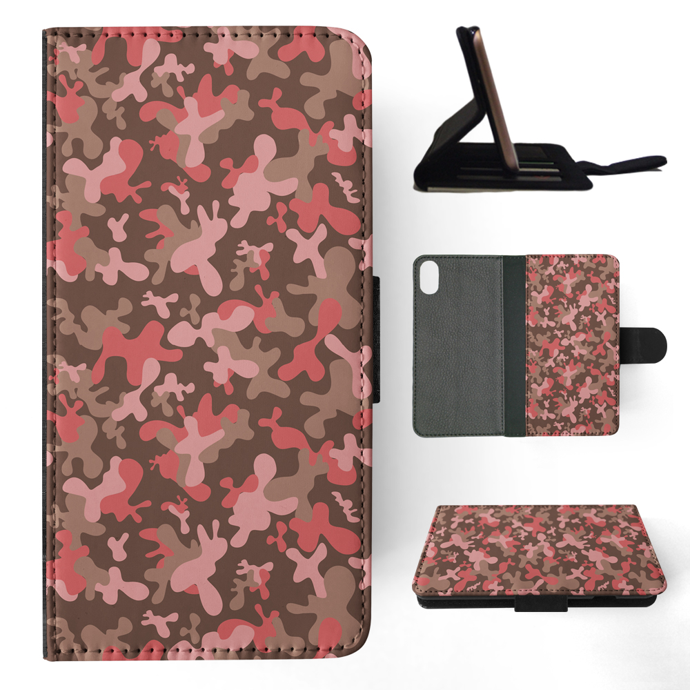 FLIP CASE FOR APPLE IPHONE|PINK CAMO CAMOUFLAGE PATTERN 2 - Picture 119 of 193