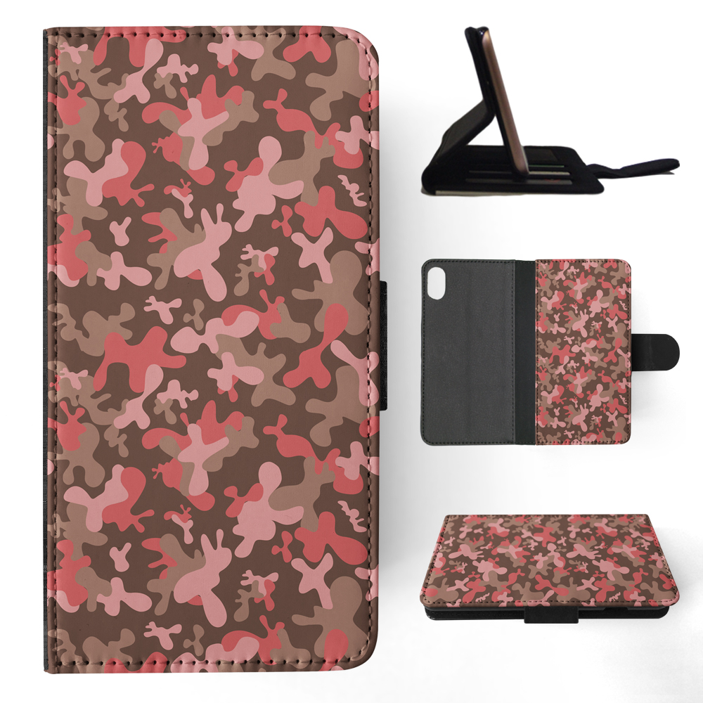 FLIP CASE FOR APPLE IPHONE|PINK CAMO CAMOUFLAGE PATTERN 2 - Picture 109 of 193