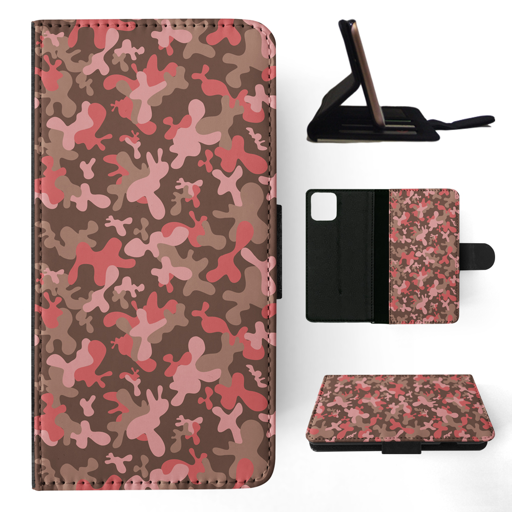 FLIP CASE FOR APPLE IPHONE|PINK CAMO CAMOUFLAGE PATTERN 2 - Picture 99 of 193