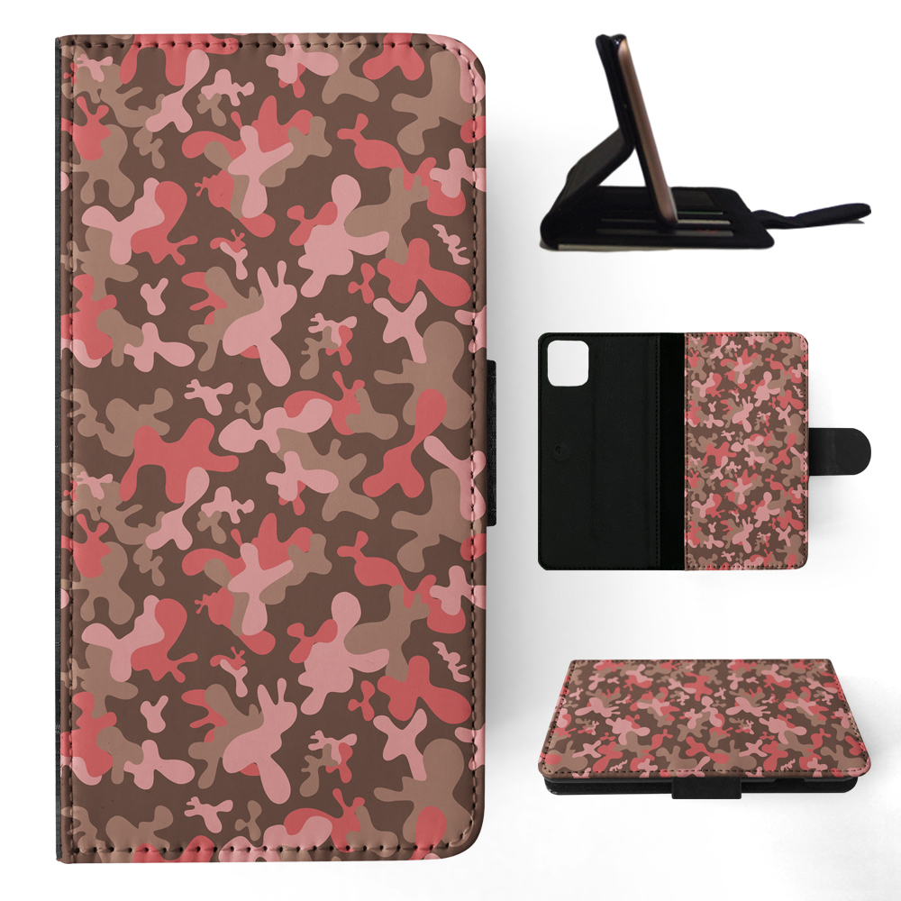FLIP CASE FOR APPLE IPHONE|PINK CAMO CAMOUFLAGE PATTERN 2 - Picture 94 of 193