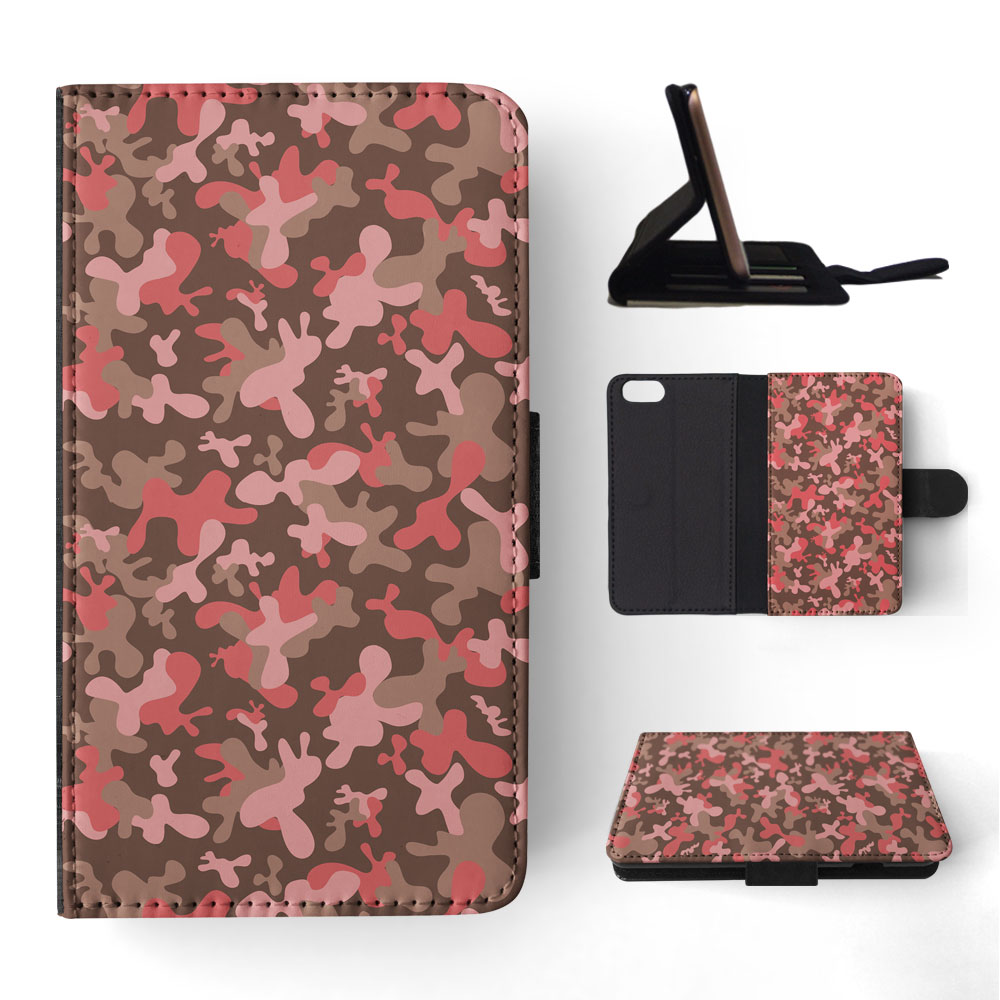 FLIP CASE FOR APPLE IPHONE|PINK CAMO CAMOUFLAGE PATTERN 2 - Picture 169 of 193