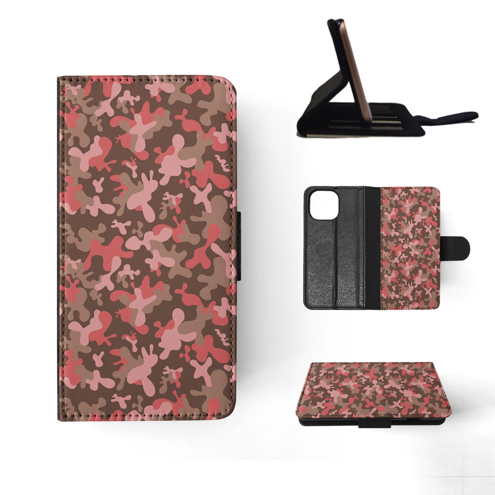 FLIP CASE FOR APPLE IPHONE|PINK CAMO CAMOUFLAGE PATTERN 2 - Picture 81 of 193