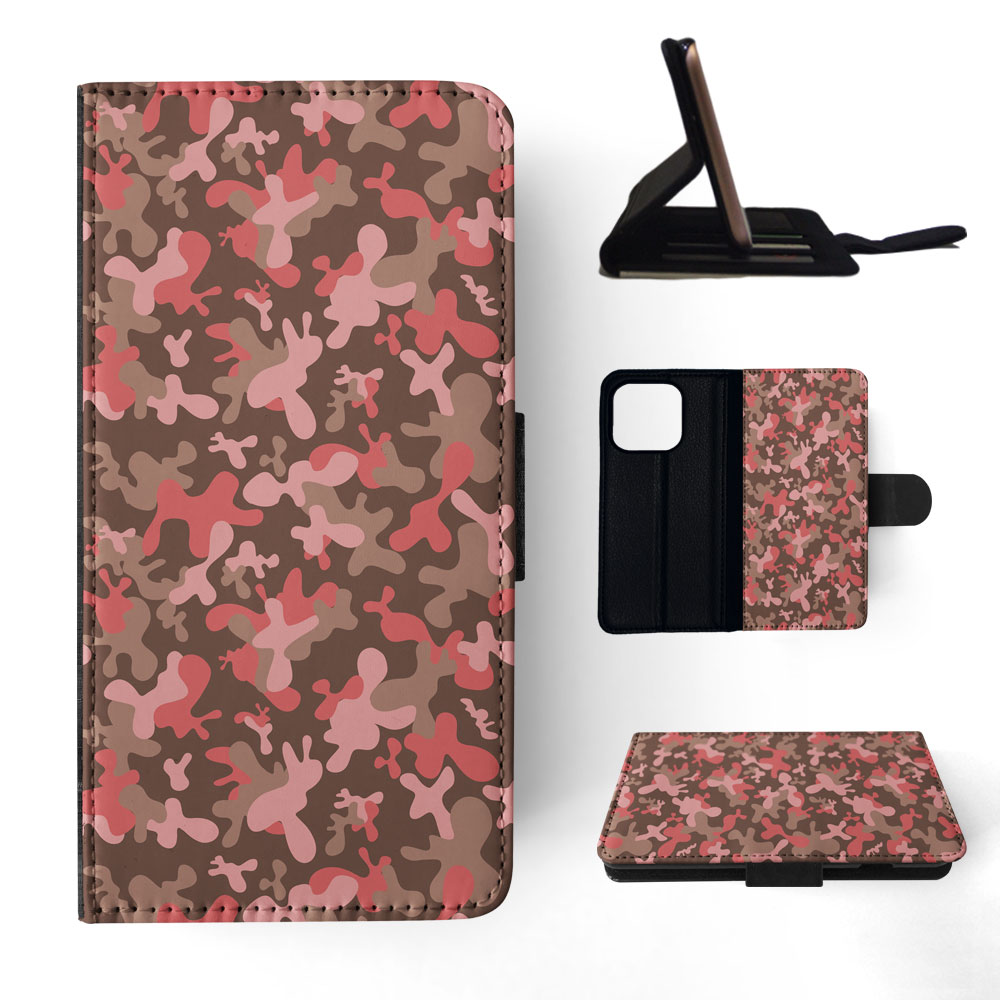 FLIP CASE FOR APPLE IPHONE|PINK CAMO CAMOUFLAGE PATTERN 2 - Picture 71 of 193