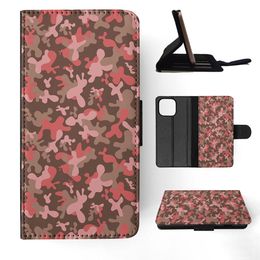 FLIP CASE FOR APPLE IPHONE|PINK CAMO CAMOUFLAGE PATTERN 2 - Picture 66 of 193