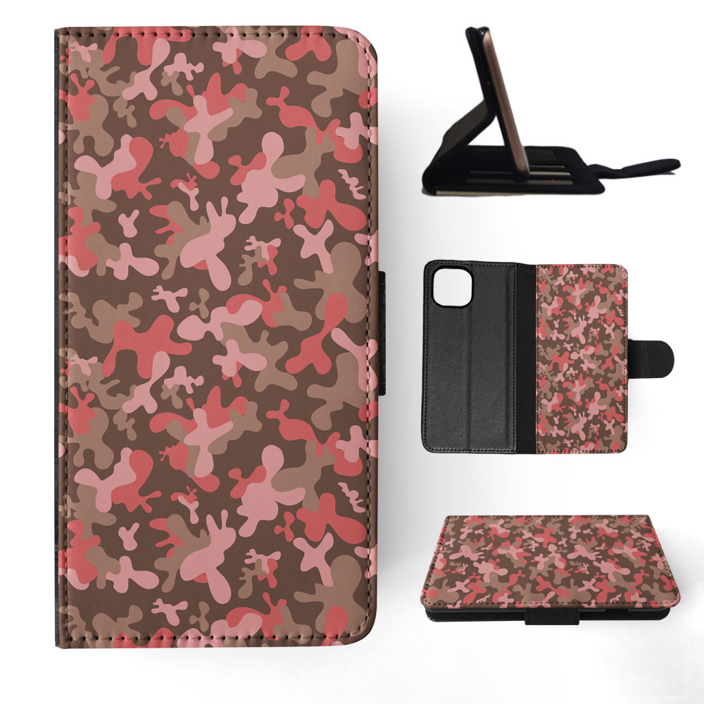 FLIP CASE FOR APPLE IPHONE|PINK CAMO CAMOUFLAGE PATTERN 2 - Picture 56 of 193