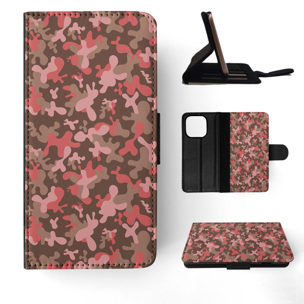FLIP CASE FOR APPLE IPHONE|PINK CAMO CAMOUFLAGE PATTERN 2 - Picture 51 of 193