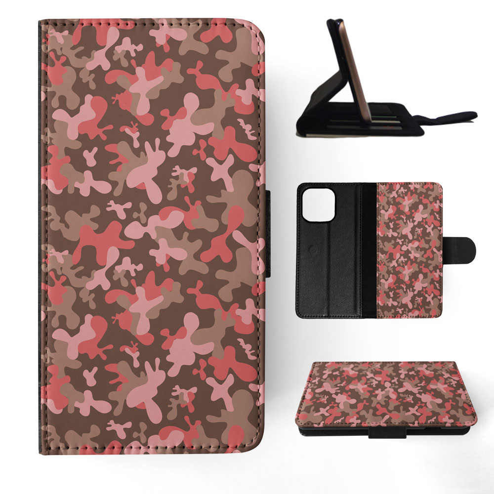 FLIP CASE FOR APPLE IPHONE|PINK CAMO CAMOUFLAGE PATTERN 2 - Picture 46 of 193