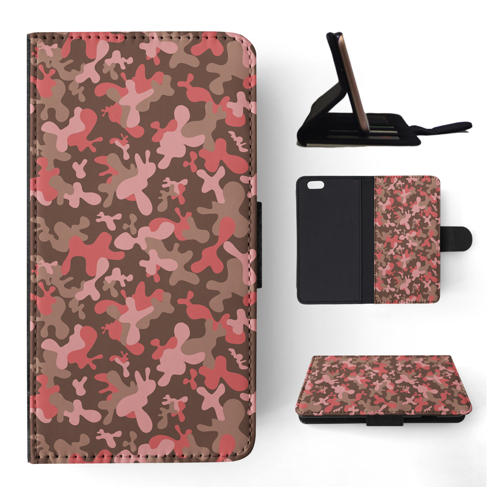 FLIP CASE FOR APPLE IPHONE|PINK CAMO CAMOUFLAGE PATTERN 2 - Picture 159 of 193