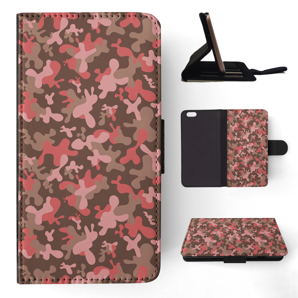 FLIP CASE FOR APPLE IPHONE|PINK CAMO CAMOUFLAGE PATTERN 2 - Picture 149 of 193