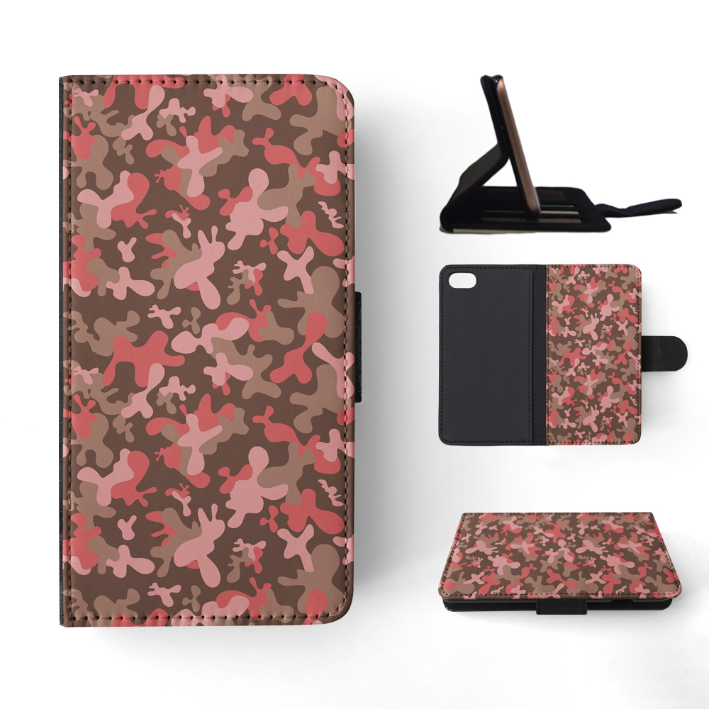 FLIP CASE FOR APPLE IPHONE|PINK CAMO CAMOUFLAGE PATTERN 2 - Picture 134 of 193