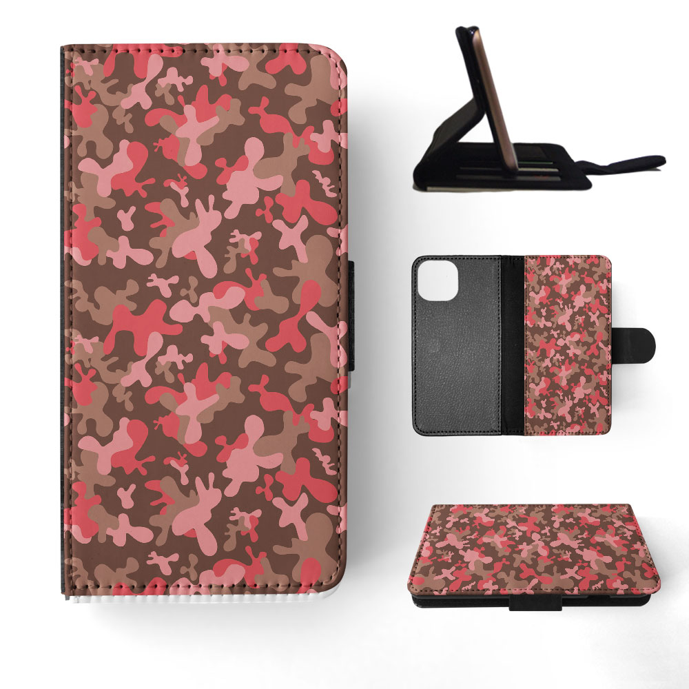 FLIP CASE FOR APPLE IPHONE|PINK CAMO CAMOUFLAGE PATTERN 2 - Picture 41 of 193