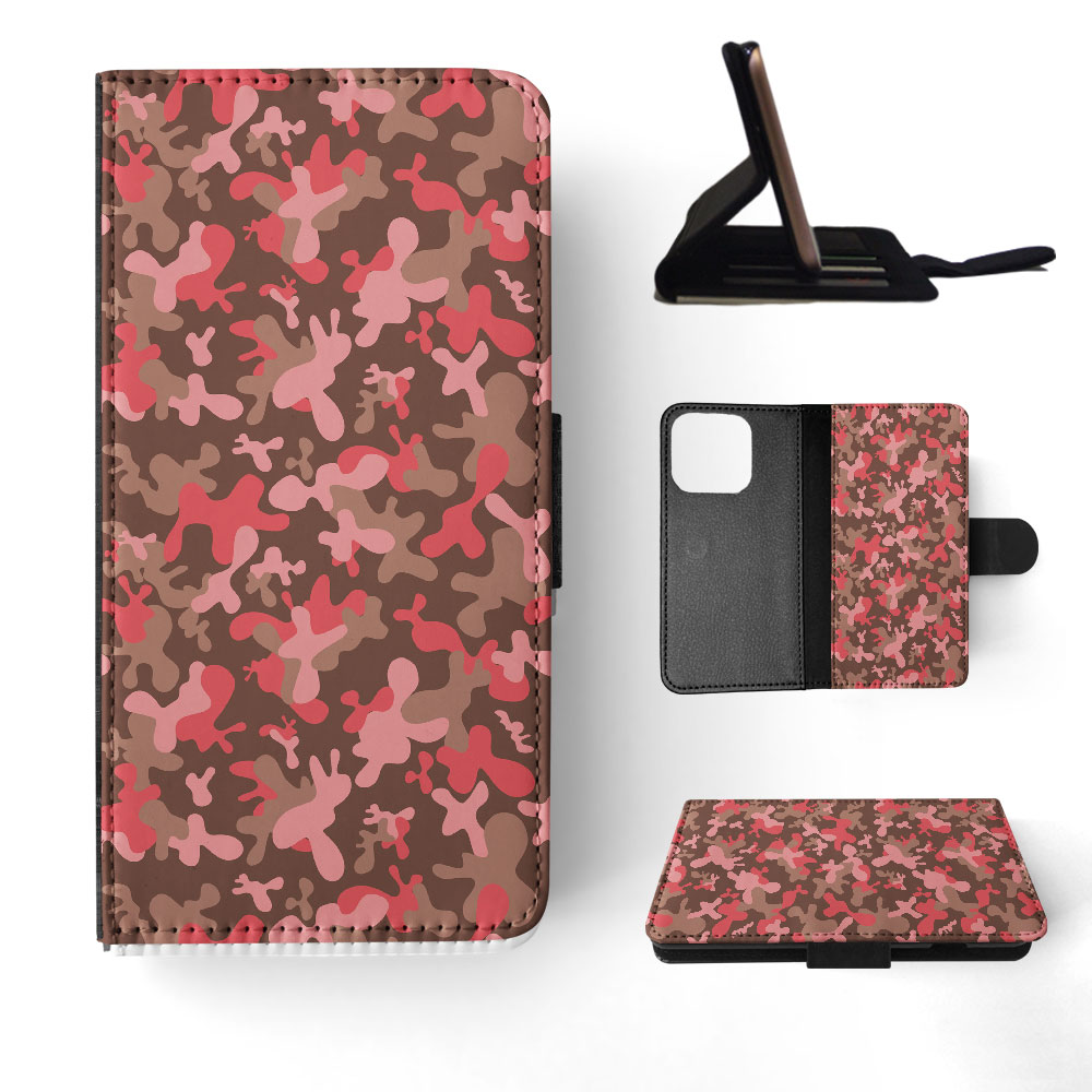 FLIP CASE FOR APPLE IPHONE|PINK CAMO CAMOUFLAGE PATTERN 2 - Picture 31 of 193