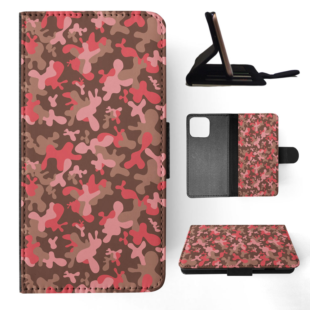 FLIP CASE FOR APPLE IPHONE|PINK CAMO CAMOUFLAGE PATTERN 2 - Picture 26 of 193