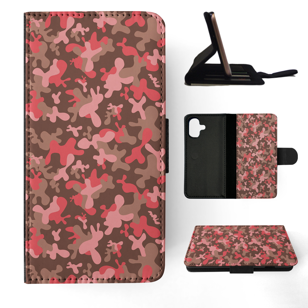 FLIP CASE FOR APPLE IPHONE|PINK CAMO CAMOUFLAGE PATTERN 2 - Picture 21 of 193