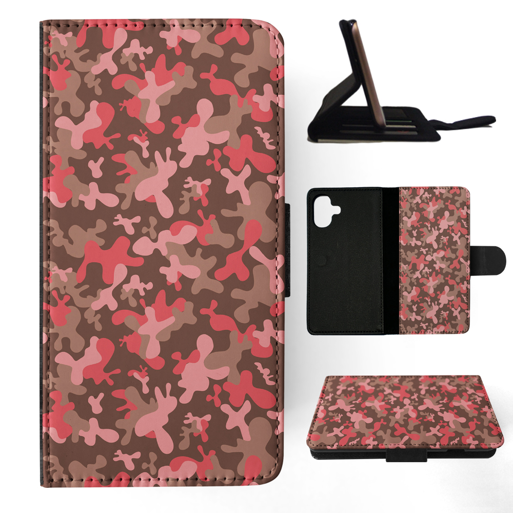 FLIP CASE FOR APPLE IPHONE|PINK CAMO CAMOUFLAGE PATTERN 2 - Picture 16 of 193
