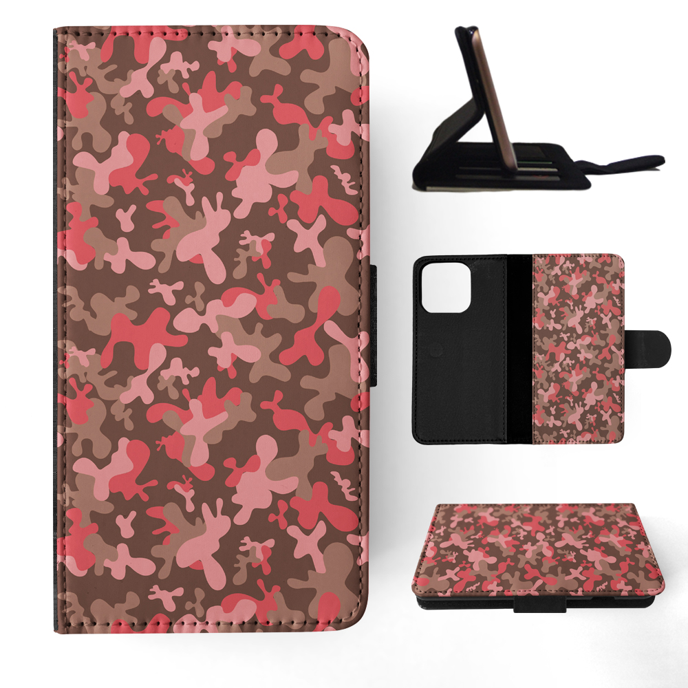 FLIP CASE FOR APPLE IPHONE|PINK CAMO CAMOUFLAGE PATTERN 2 - Picture 11 of 193