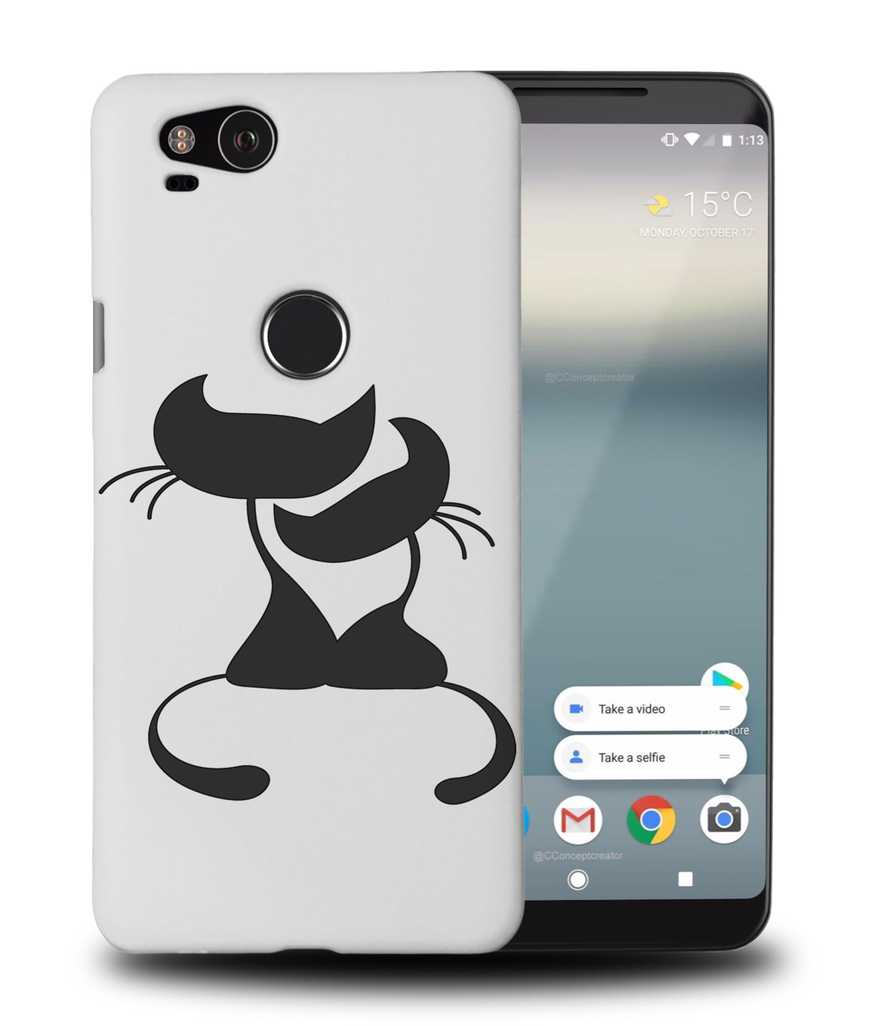 CASE COVER FOR GOOGLE PIXEL|MINIMALISTIC CAT 3 - 第 9/11 張圖片