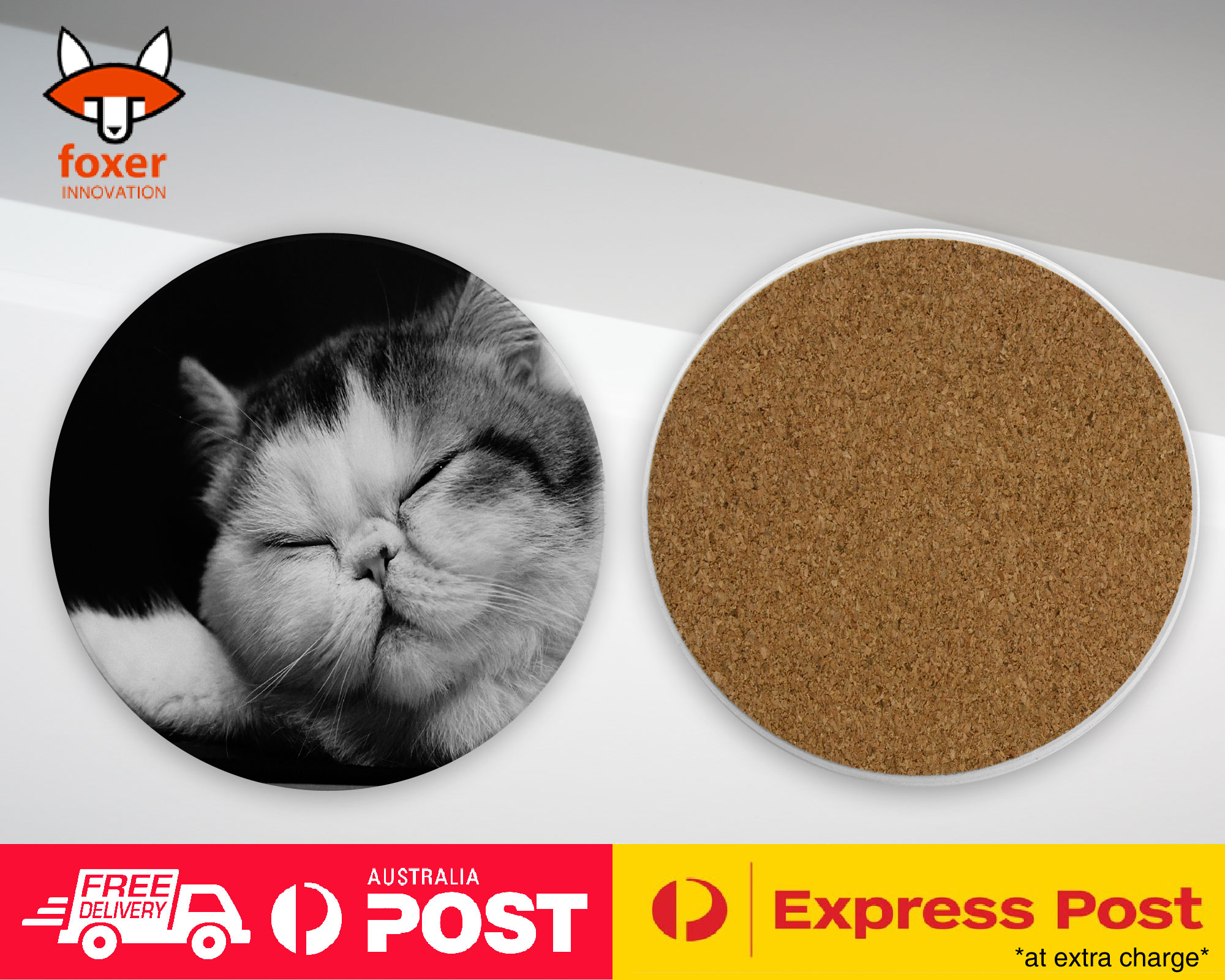 COASTER COFFEE DRINKING MAT|EXOTIC SHORTHAIR CAT 1