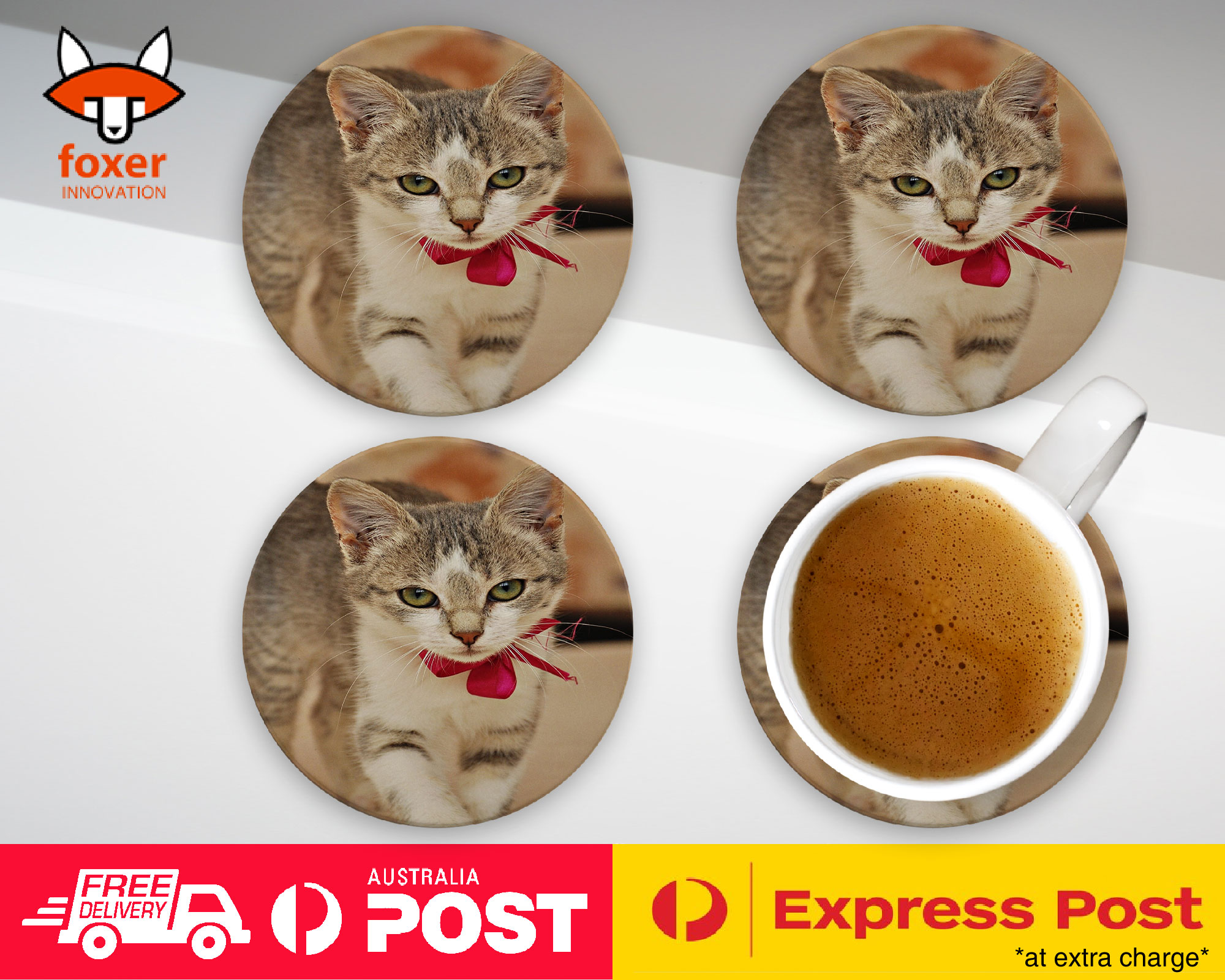 COASTER COFFEE DRINKING MAT|KITTEN CAT 23