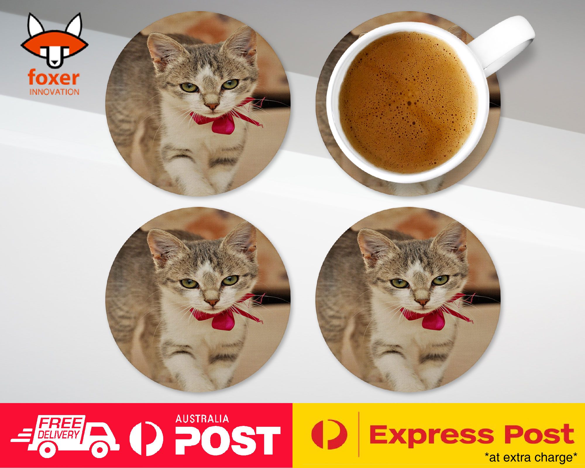 COASTER COFFEE DRINKING MAT|KITTEN CAT 23