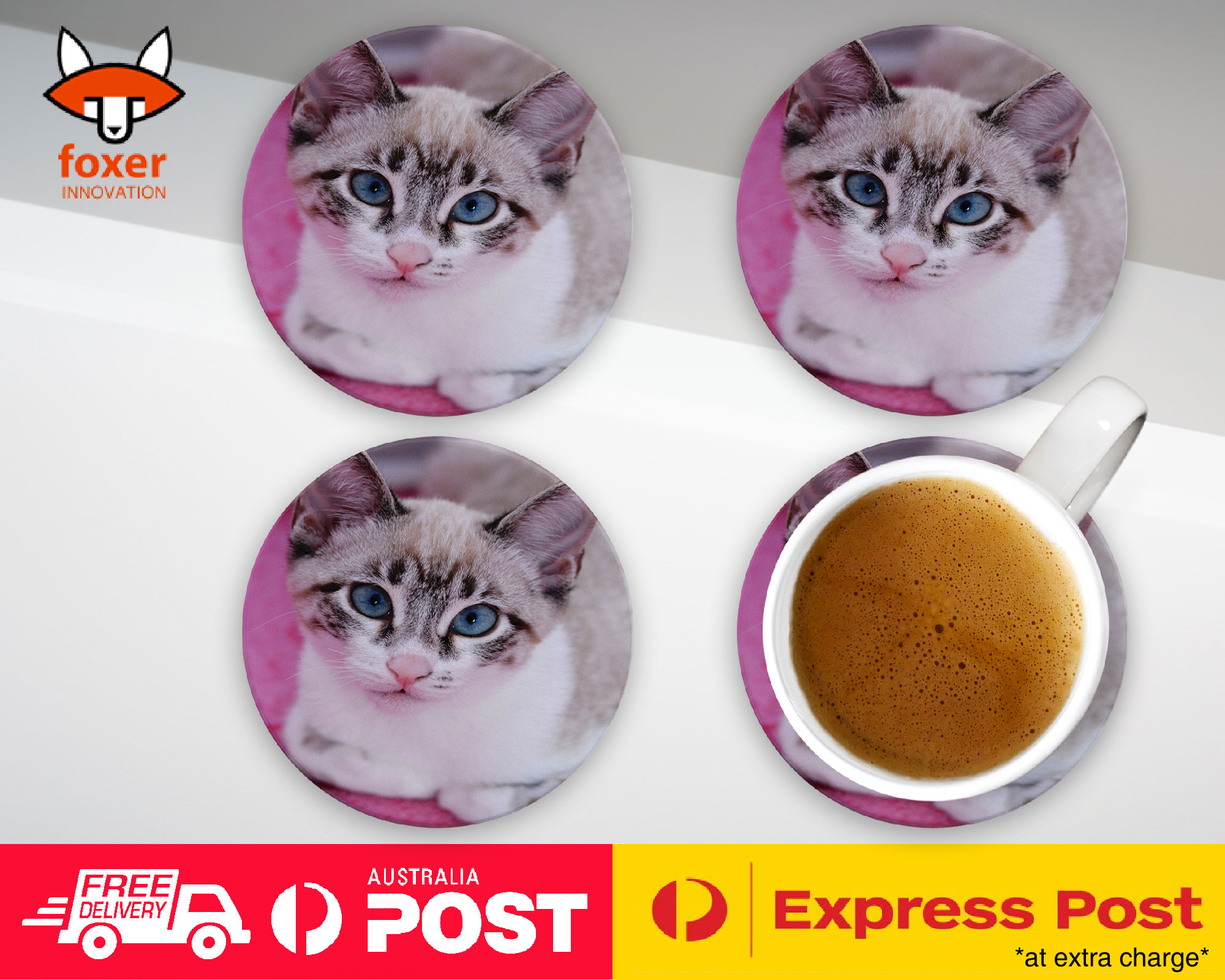 COASTER COFFEE DRINKING MAT|KITTEN CAT 39