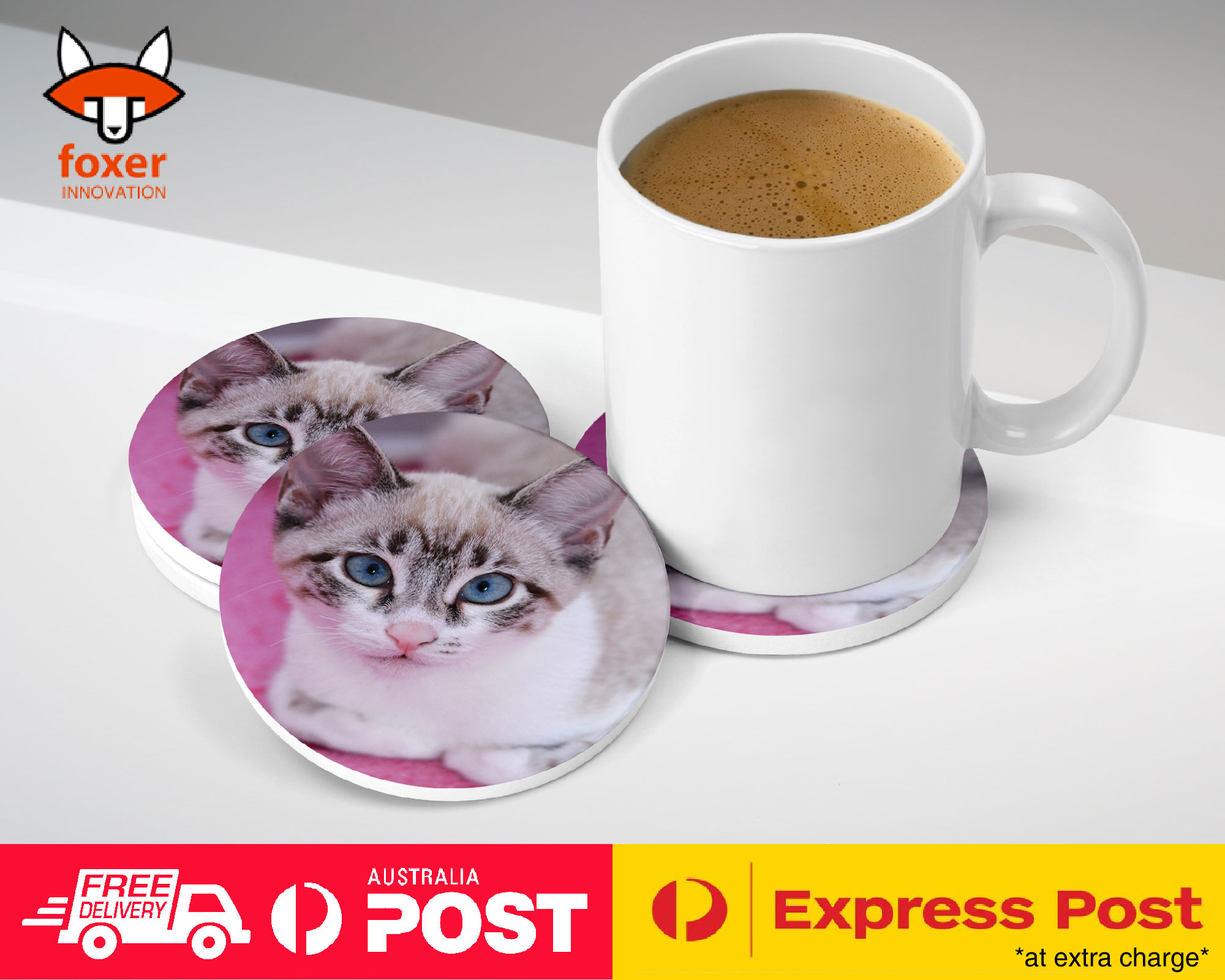 COASTER COFFEE DRINKING MAT|KITTEN CAT 39