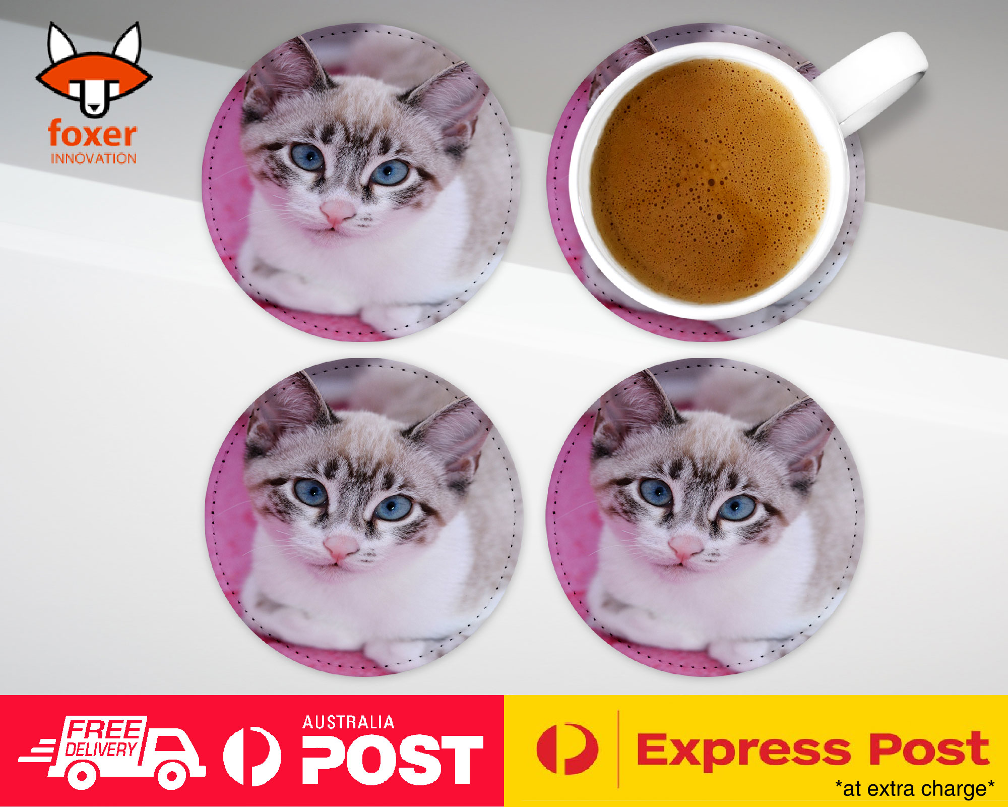COASTER COFFEE DRINKING MAT|KITTEN CAT 39