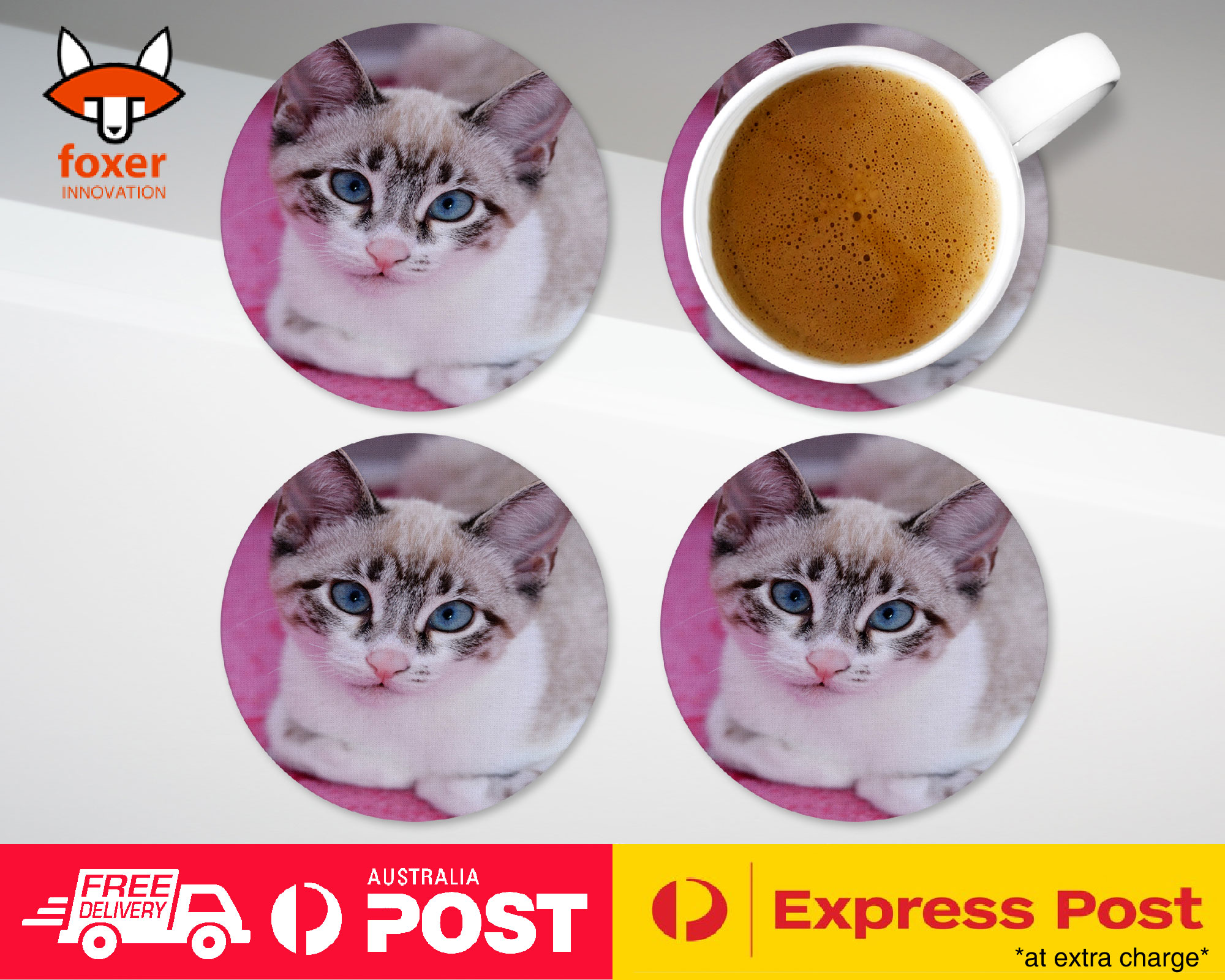 COASTER COFFEE DRINKING MAT|KITTEN CAT 39