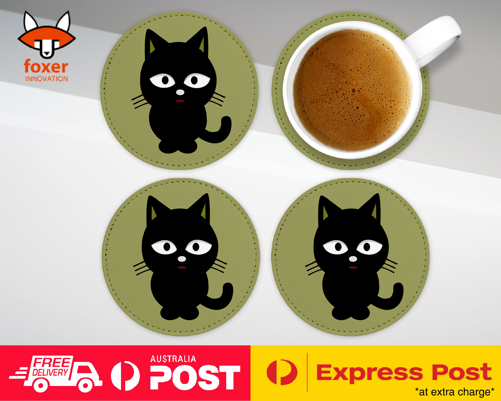 COASTER COFFEE DRINKING MAT|KITTEN CAT 46