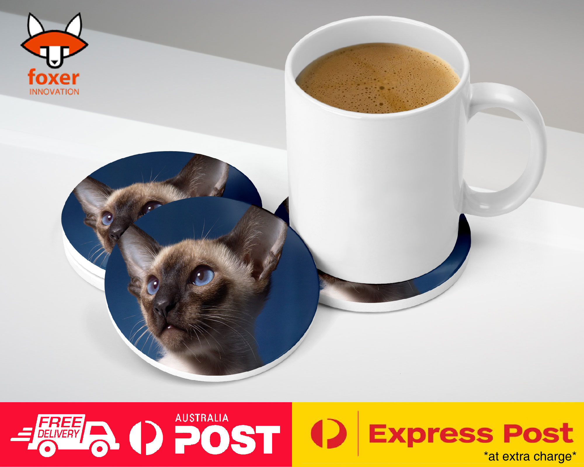COASTER COFFEE DRINKING MAT|SIAMESE CAT 9