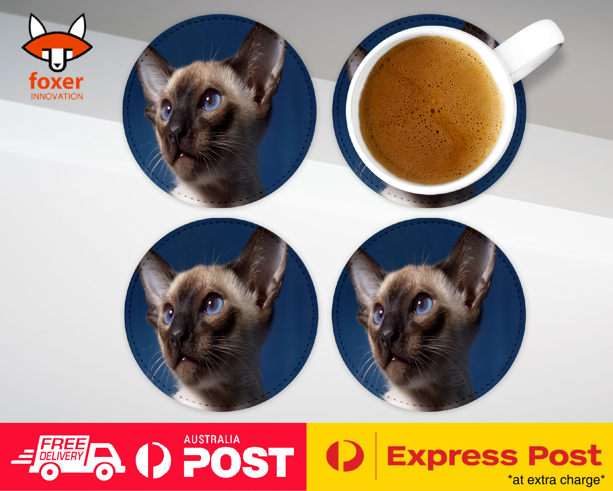 COASTER COFFEE DRINKING MAT|SIAMESE CAT 9