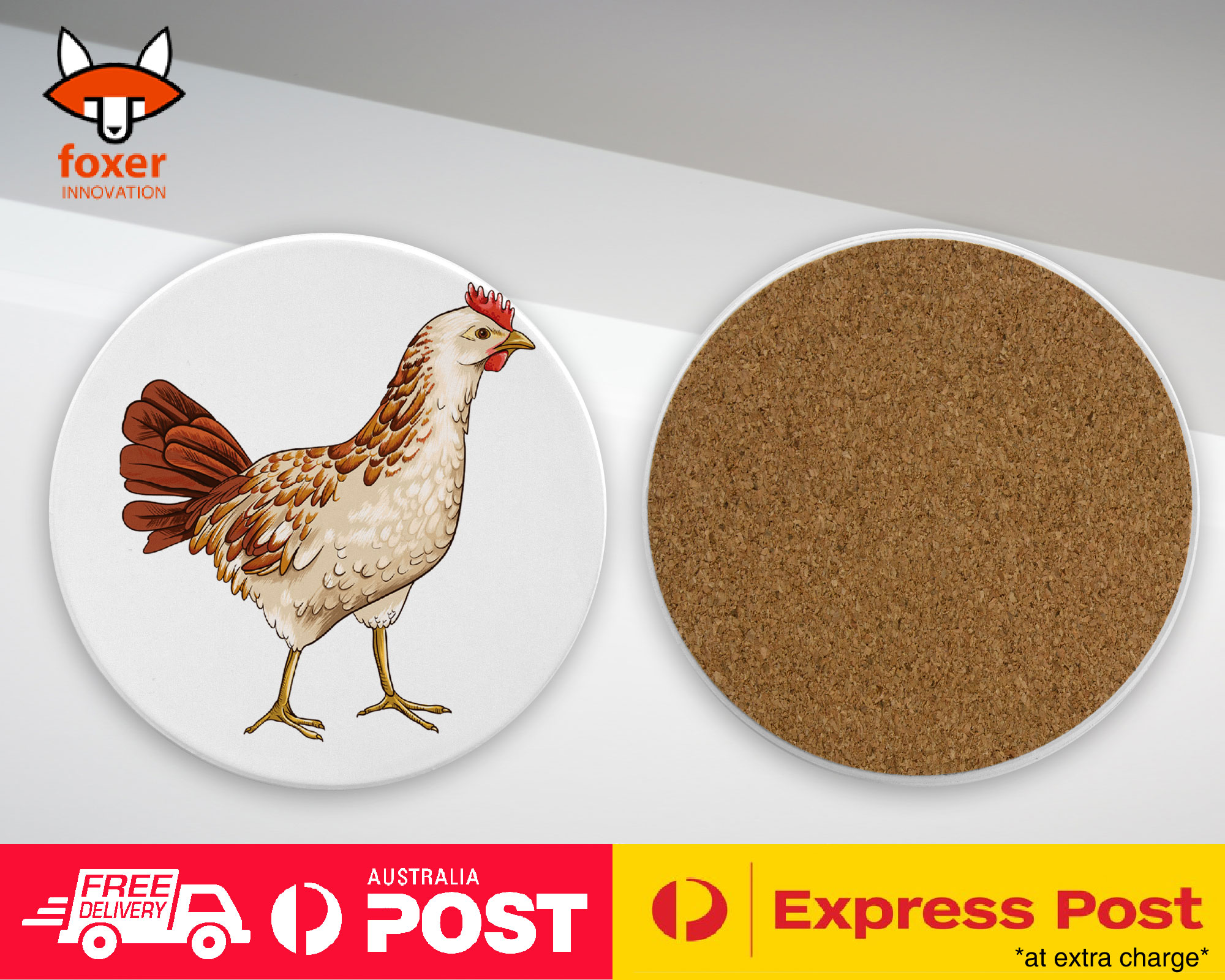 COASTER COFFEE DRINKING MAT|CHICKEN FARM BIRD - Picture 8 of 21