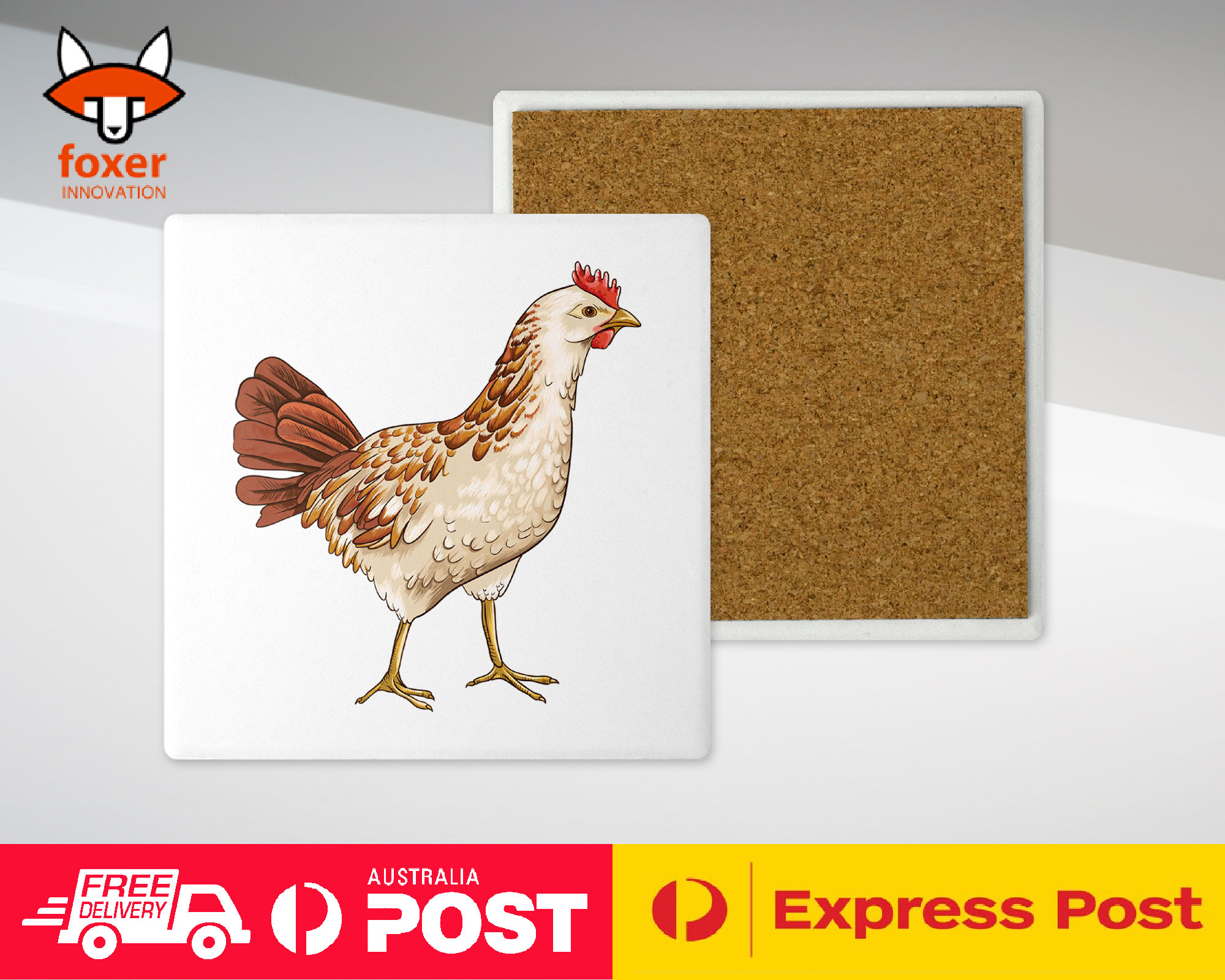 COASTER COFFEE DRINKING MAT|CHICKEN FARM BIRD - Picture 18 of 21