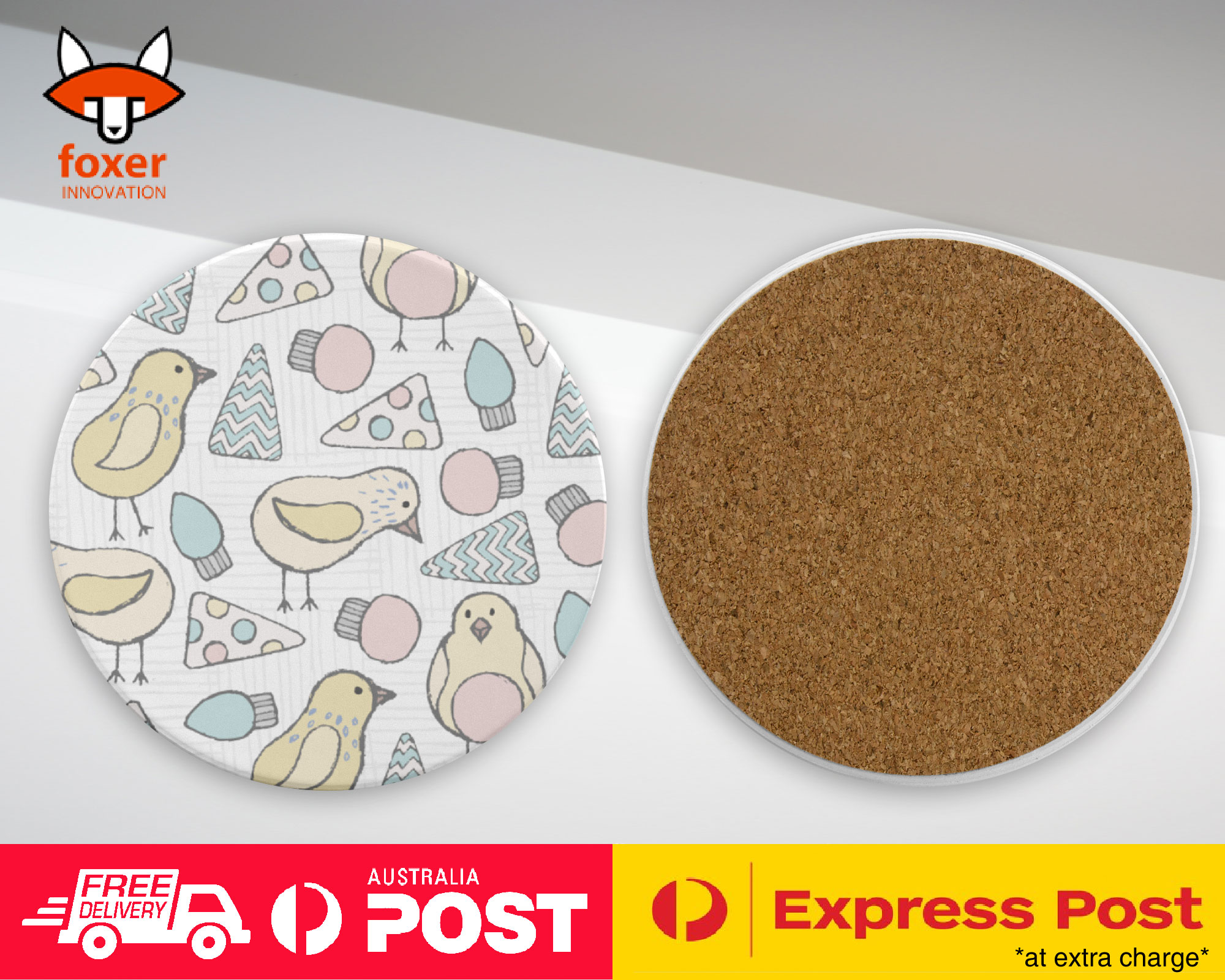 COASTER COFFEE DRINKING MAT|BABY CHICK CHICKEN PATTERN