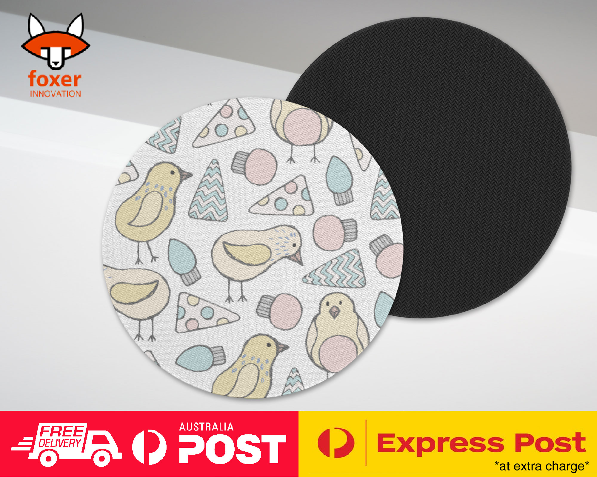 COASTER COFFEE DRINKING MAT|BABY CHICK CHICKEN PATTERN