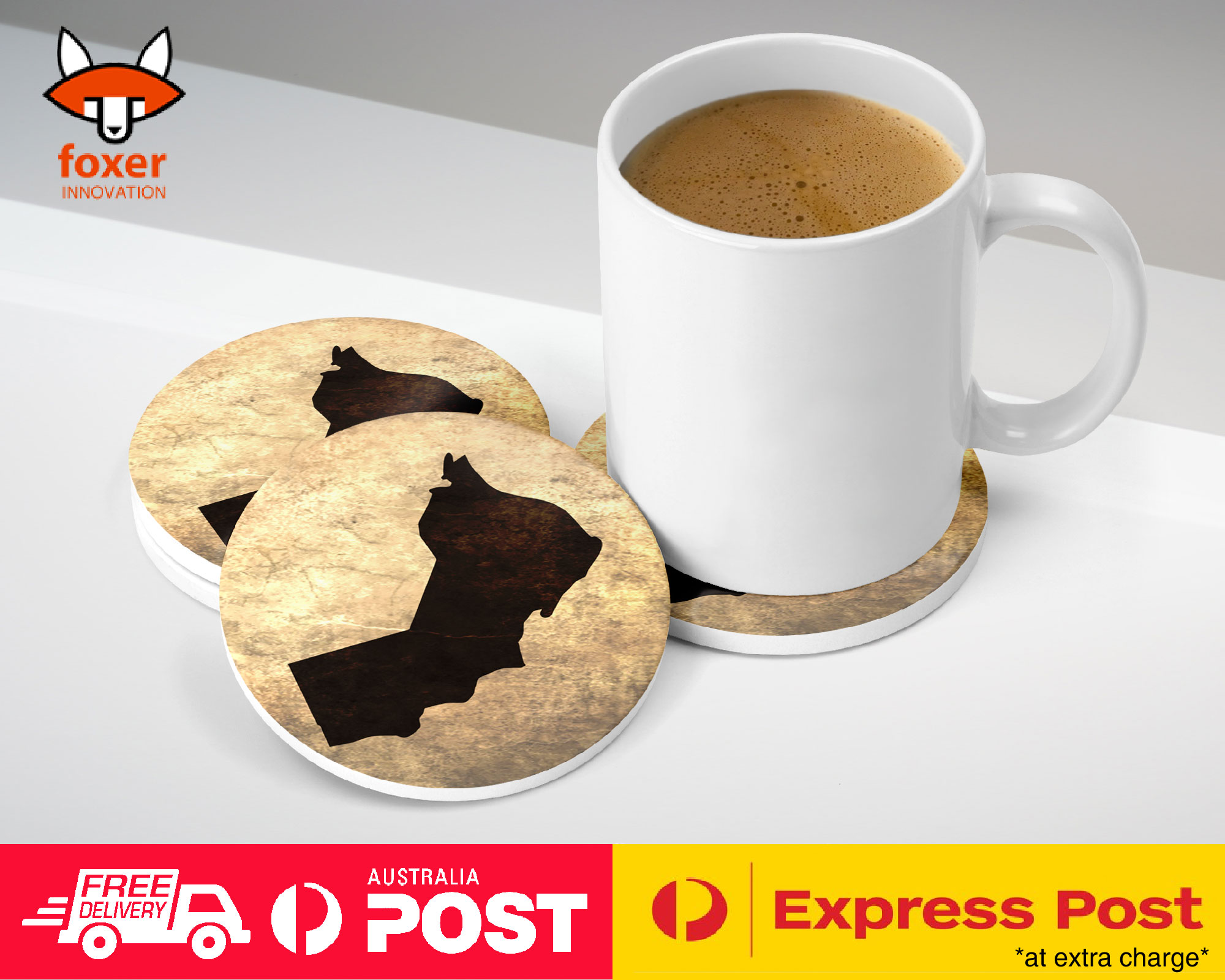 COASTER COFFEE DRINKING MAT|OMAN NATIONAL COUNTRY