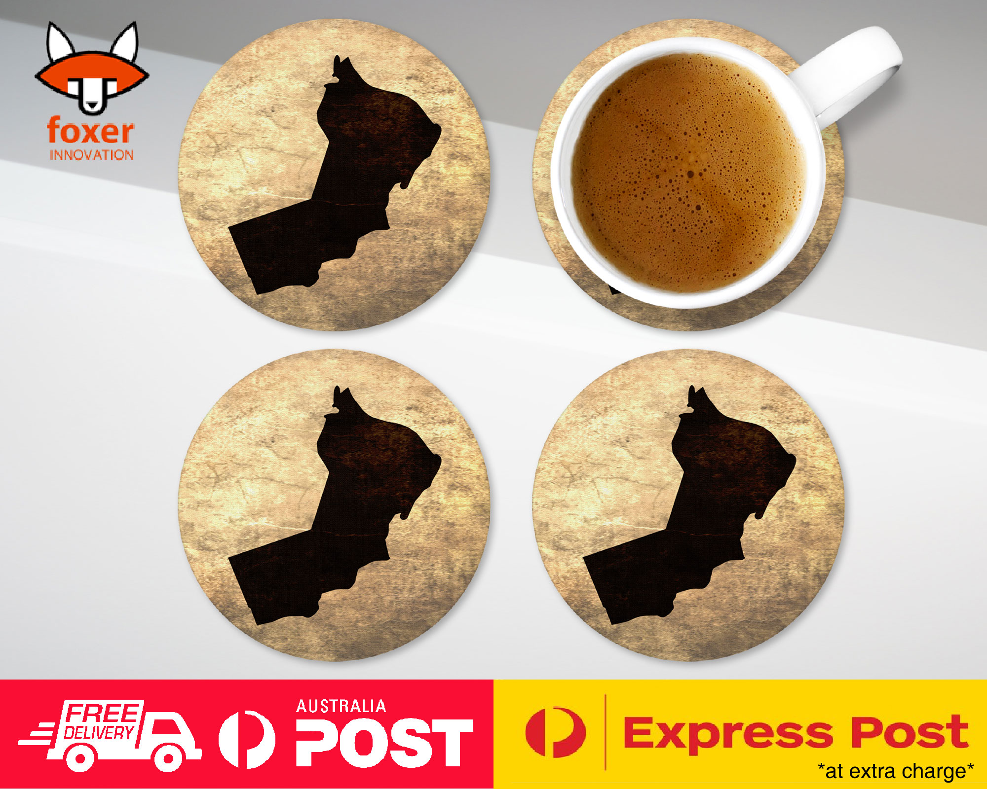 COASTER COFFEE DRINKING MAT|OMAN NATIONAL COUNTRY