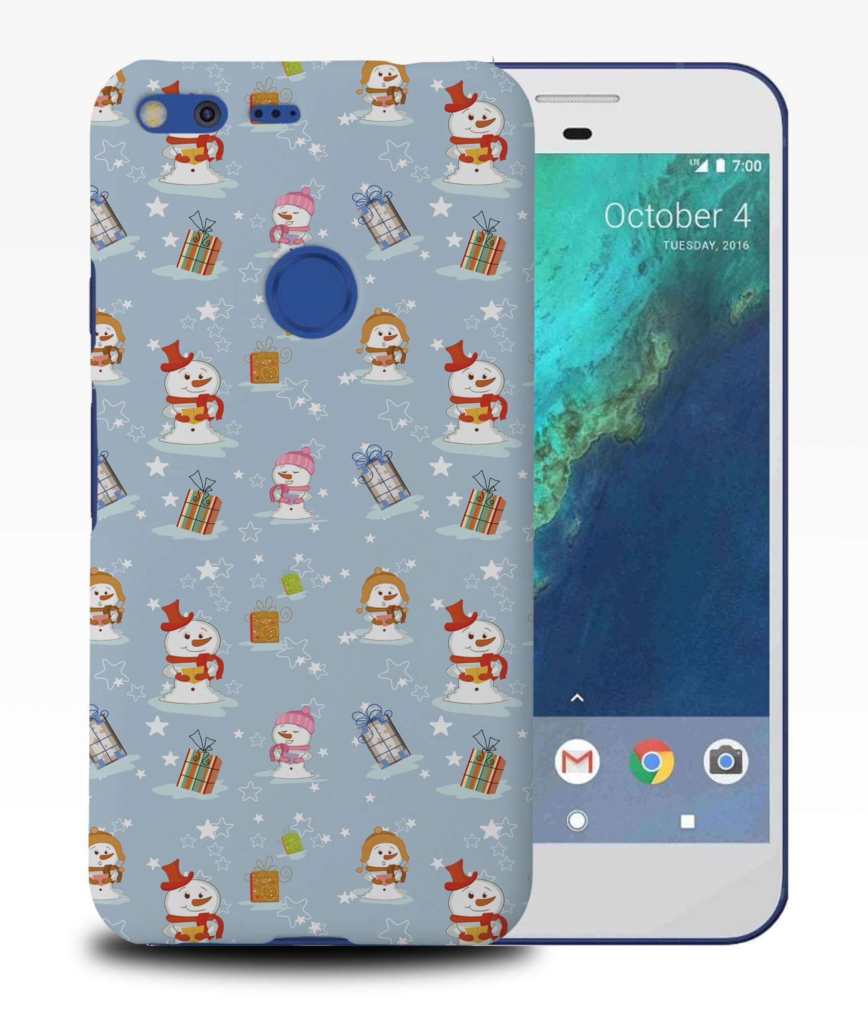 CASE COVER FOR GOOGLE PIXEL|CHRISTMAS SNOWMAN PATTERN 2 - Imagen 10 de 11