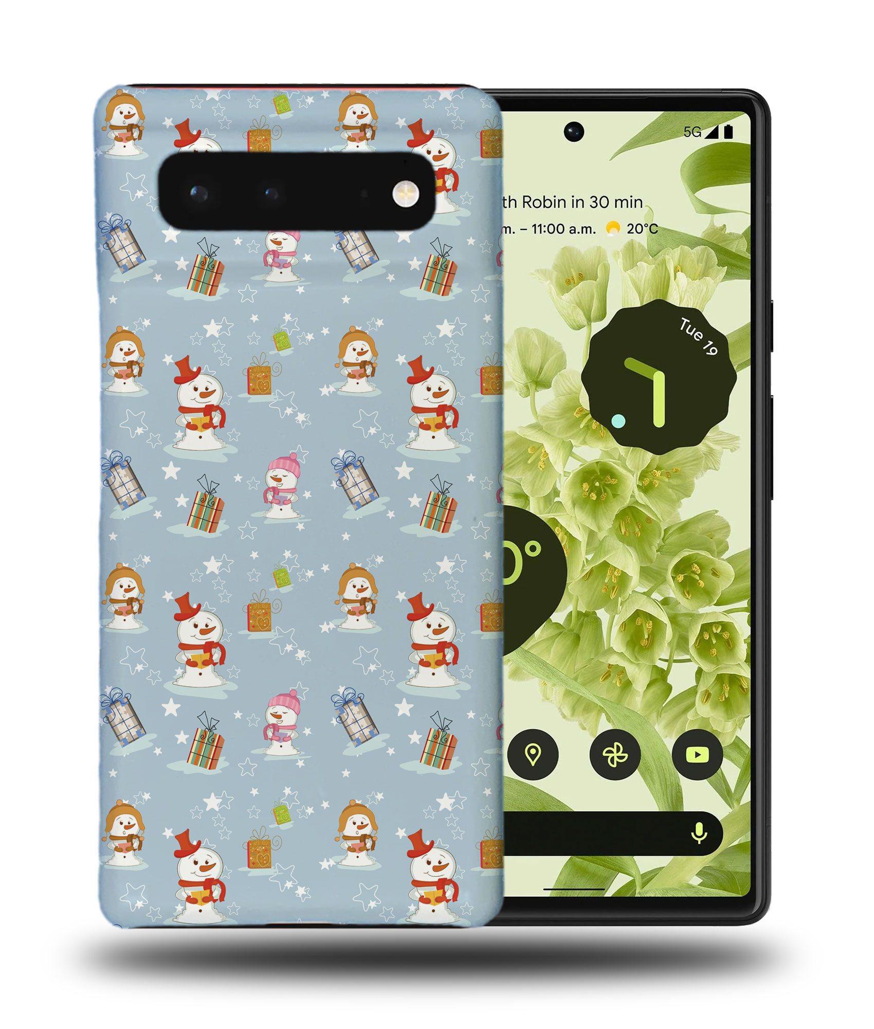 CASE COVER FOR GOOGLE PIXEL|CHRISTMAS SNOWMAN PATTERN 2 - Imagen 3 de 11