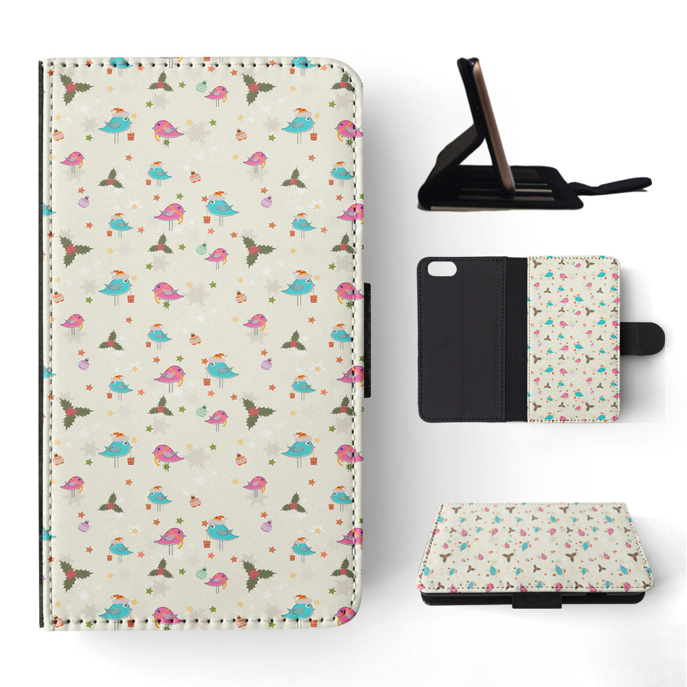 FLIP CASE FOR APPLE IPHONE|CHRISTMAS MISTLETOE PATTERN 1 - Picture 169 of 193