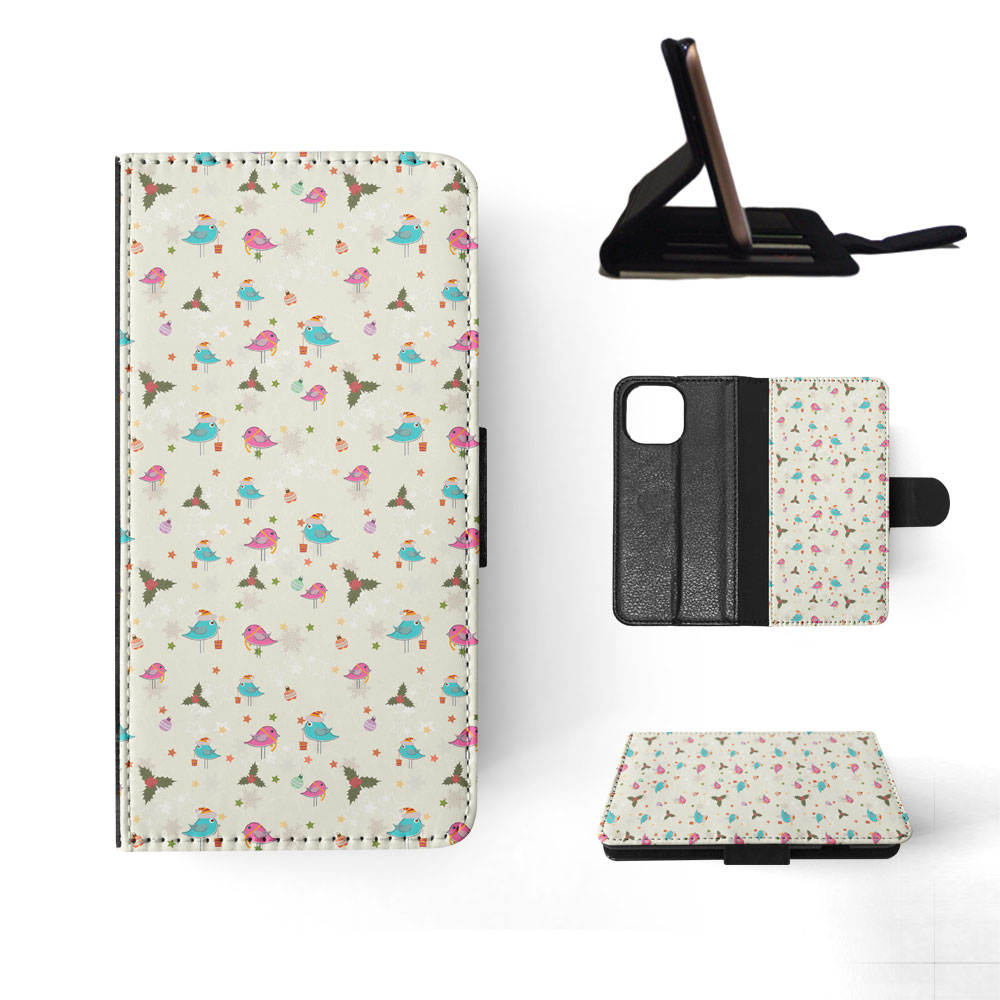 FLIP CASE FOR APPLE IPHONE|CHRISTMAS MISTLETOE PATTERN 1 - Picture 81 of 193