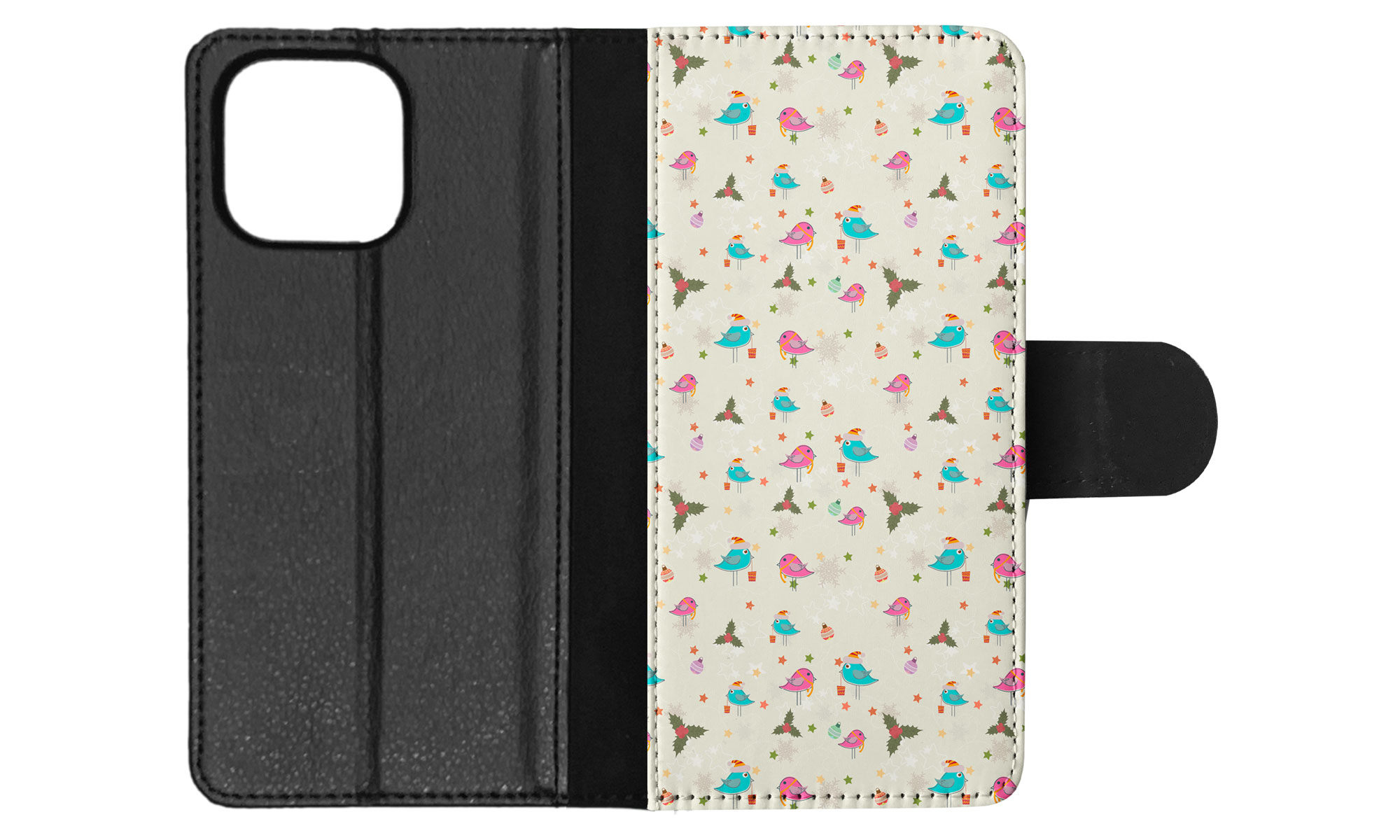 FLIP CASE FOR APPLE IPHONE|CHRISTMAS MISTLETOE PATTERN 1 - Picture 69 of 193