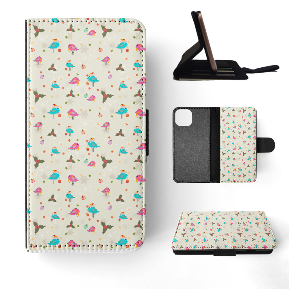 FLIP CASE FOR APPLE IPHONE|CHRISTMAS MISTLETOE PATTERN 1 - Picture 41 of 193