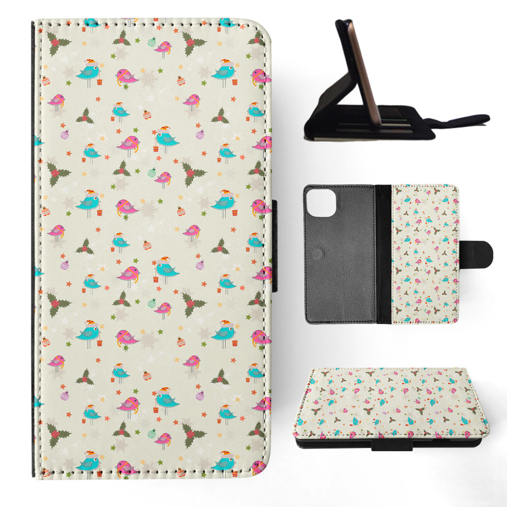 FLIP CASE FOR APPLE IPHONE|CHRISTMAS MISTLETOE PATTERN 1 - Picture 36 of 193