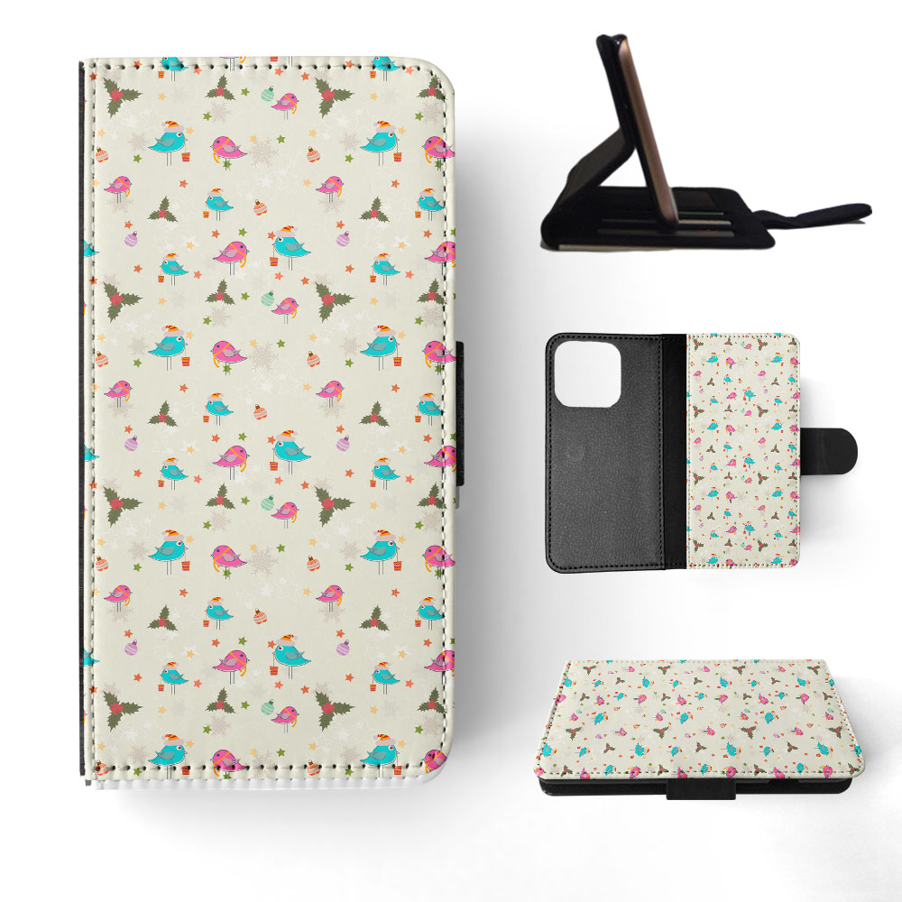 FLIP CASE FOR APPLE IPHONE|CHRISTMAS MISTLETOE PATTERN 1 - Picture 31 of 193