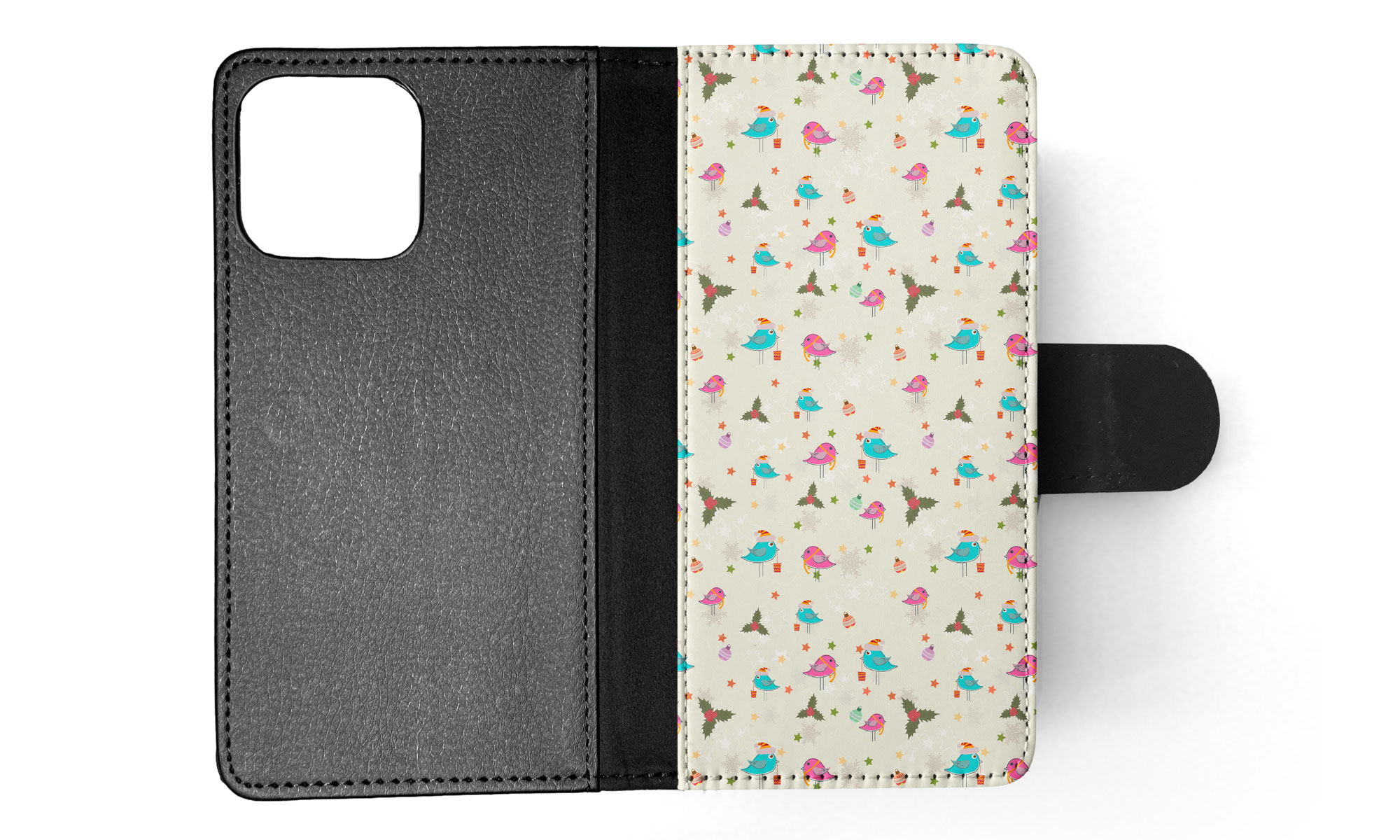 FLIP CASE FOR APPLE IPHONE|CHRISTMAS MISTLETOE PATTERN 1 - Picture 29 of 193